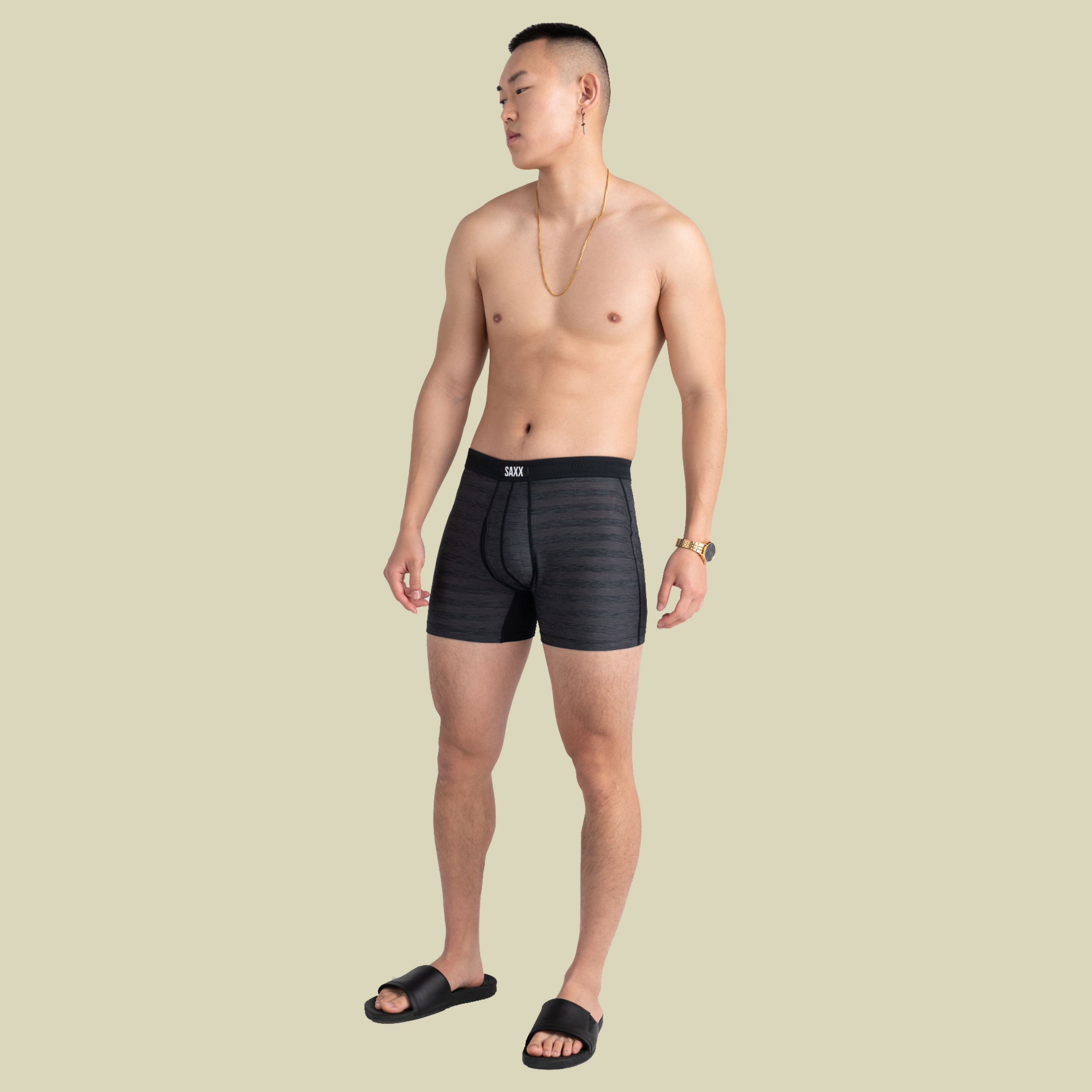 Droptemp Cooling  Mesh Boxer Brief Fly Größe S Farbe black heather