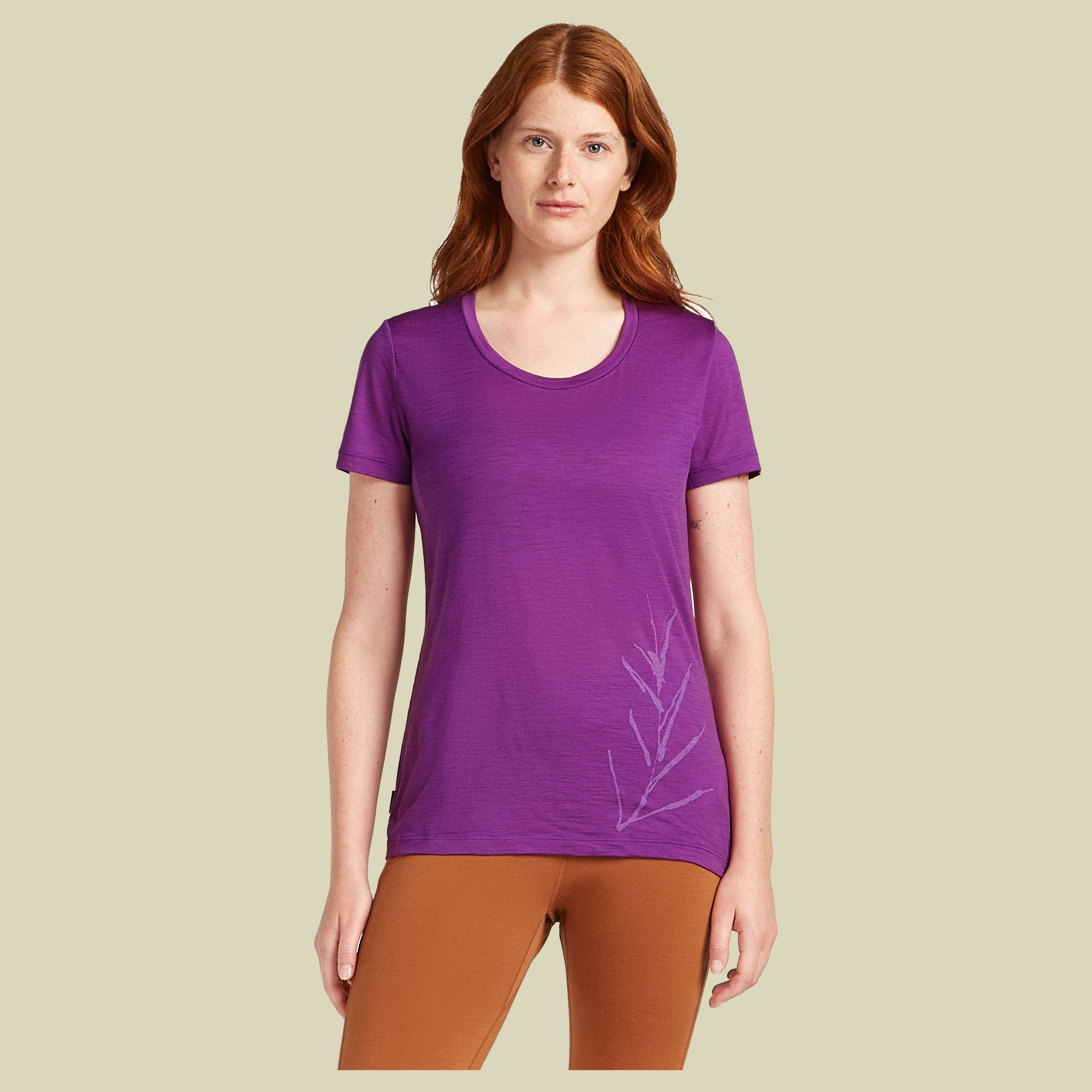 Merino 150 Tech Lite III SS Scoop Tee Panax L lila - passion