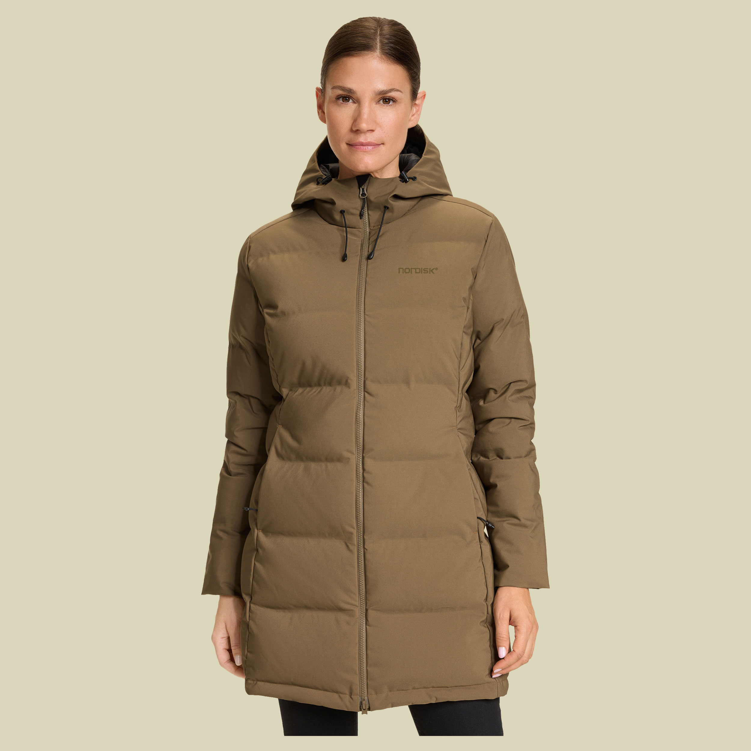 Aukea W's Bonded Down Coat S braun - capers