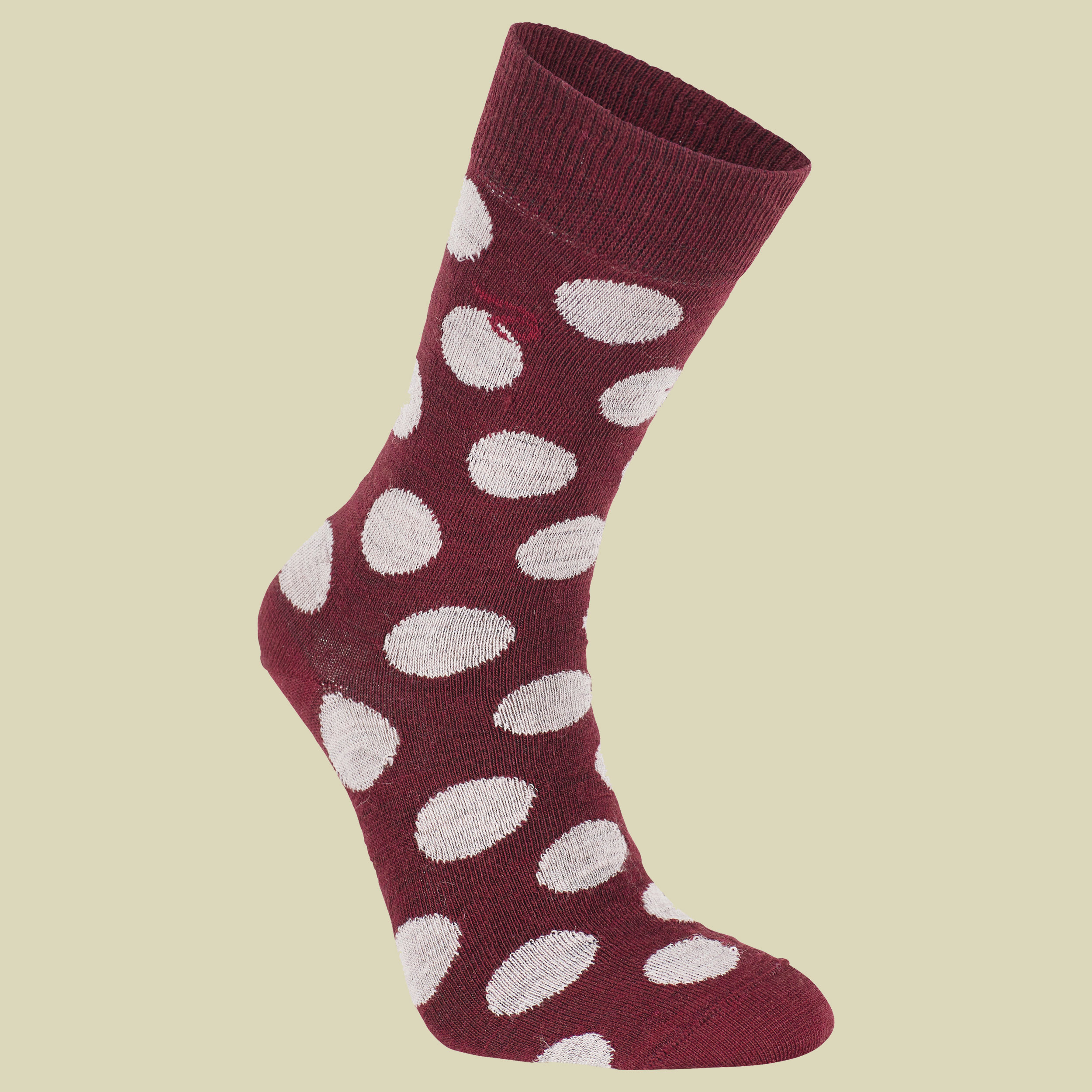 Wool Sock Dot Unisex rot 39-42 - ruby wine