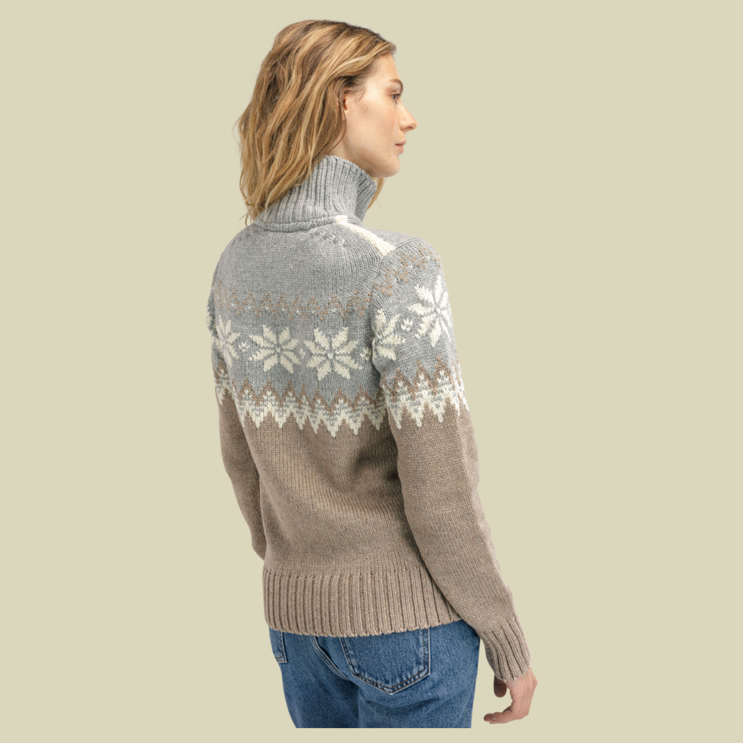 Myking Sweater Women braun XL - Farbe brown melange-light charcoal-offwhite 