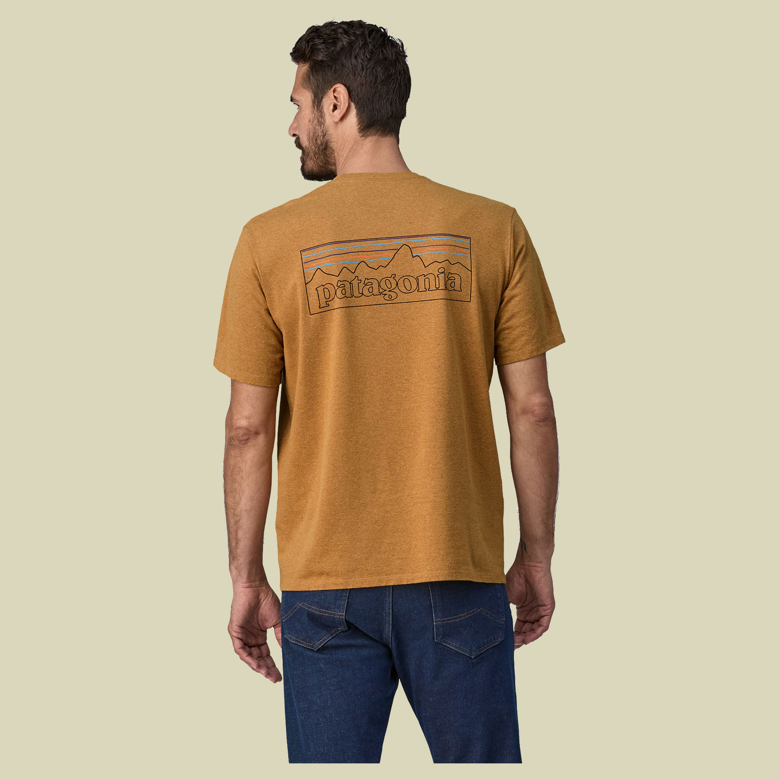 P-6 Logo Responsibili-Tee Men gelb S - P-6 outline:golden caramel