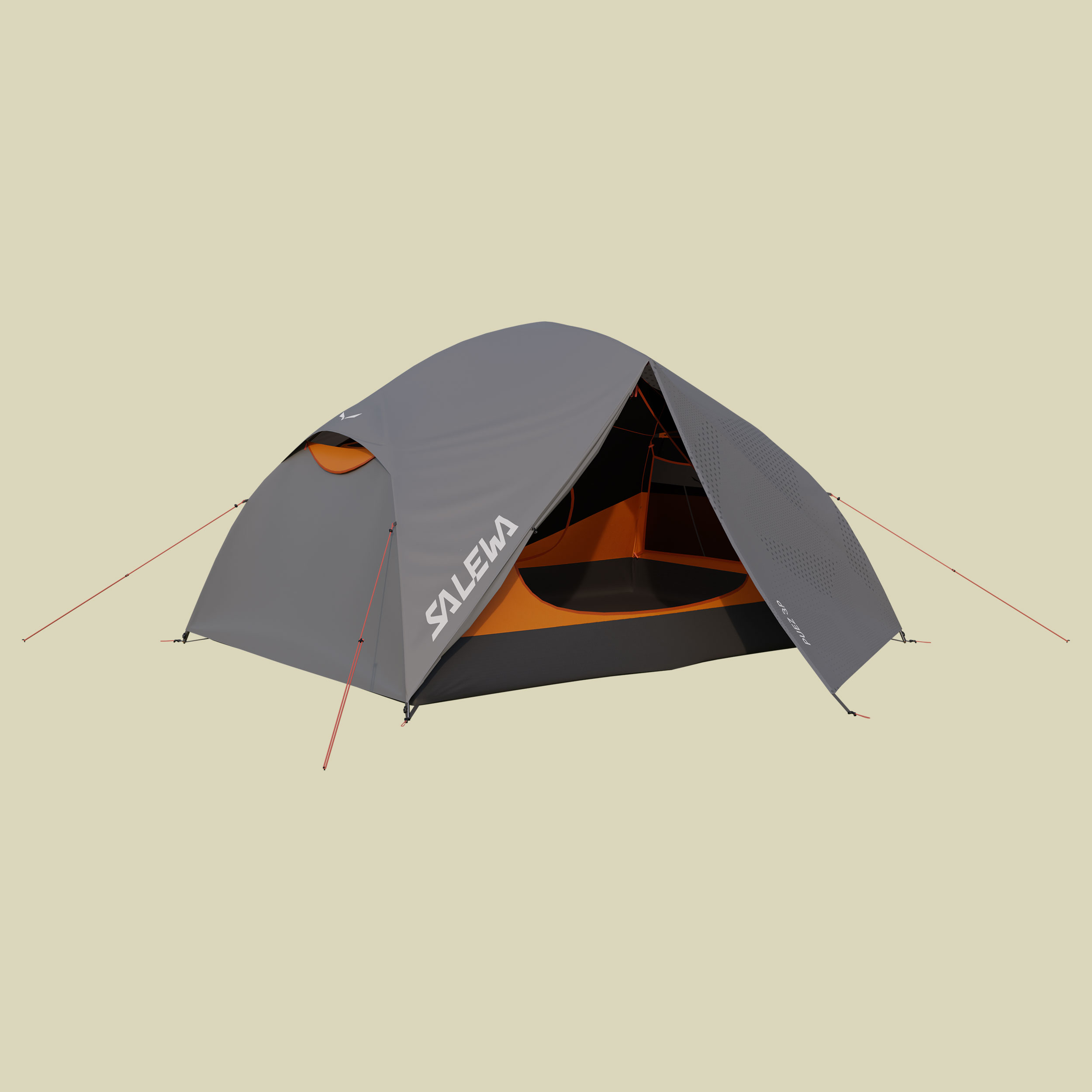PUEZ 3P Tent 3-Personen Zelt Farbe alloy/burnt orange