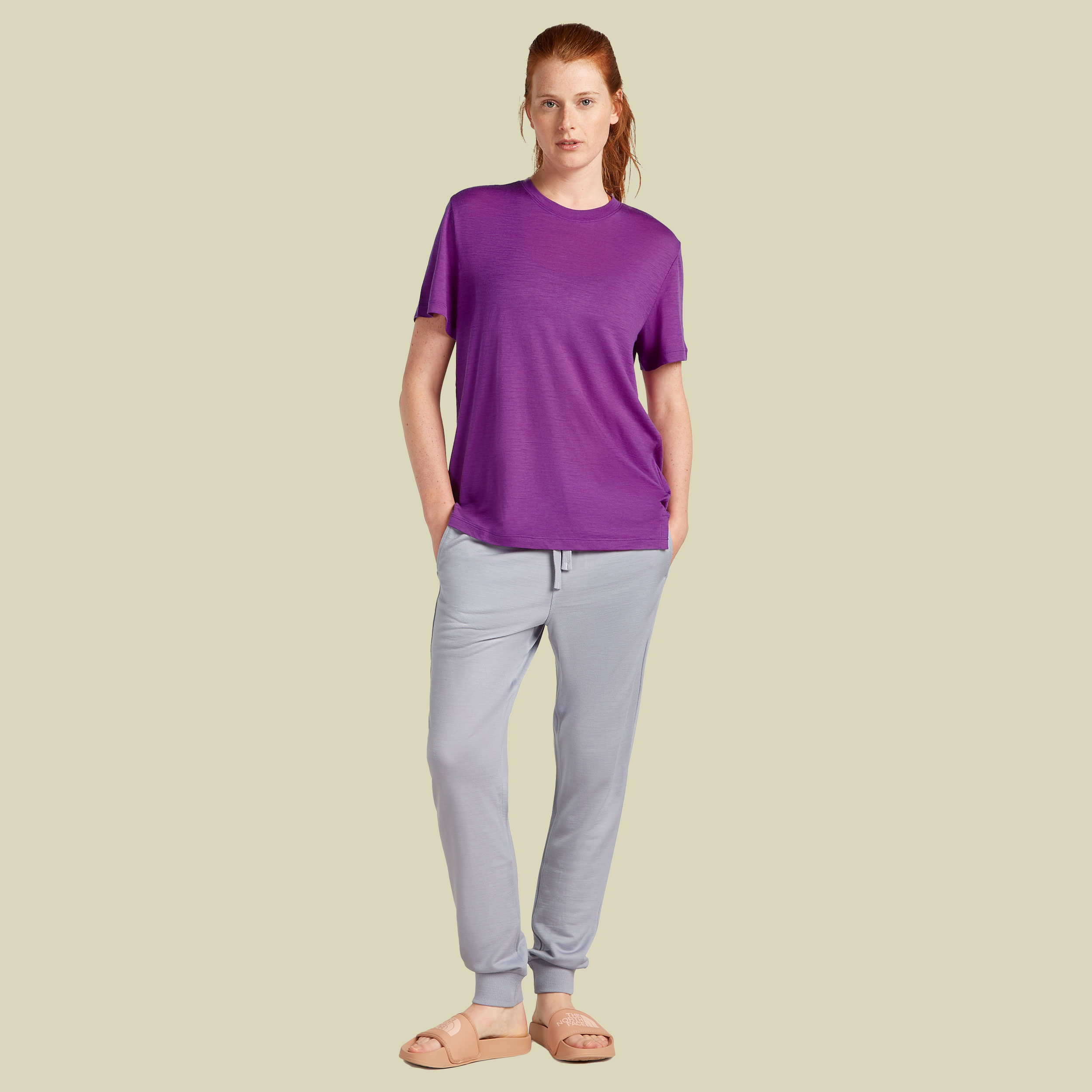 Merino 150 Tech Lite III SS Relaxed Tee Women L lila - passion