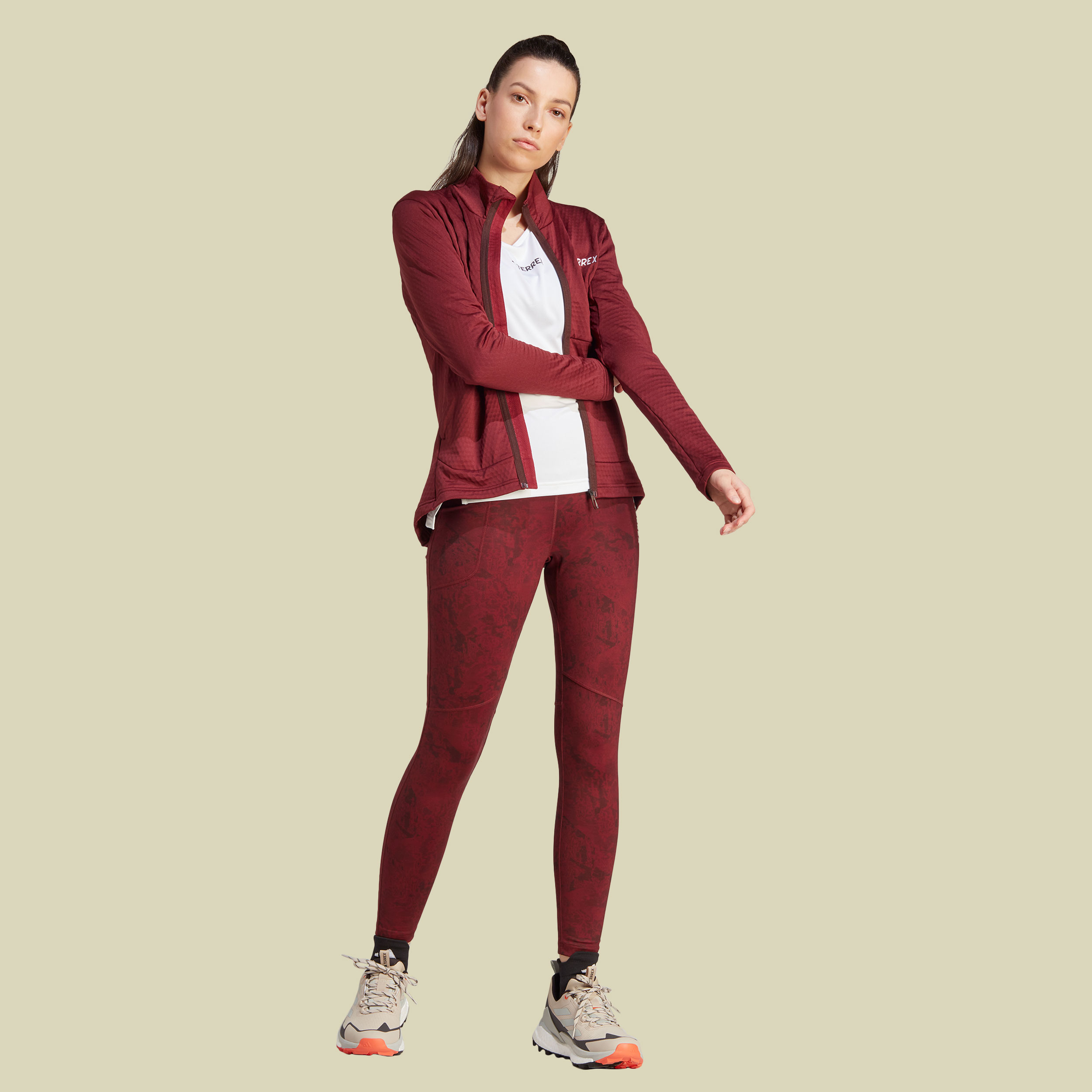 Terrex Multi Light Fleecejacket Women Größe S Farbe shadow red