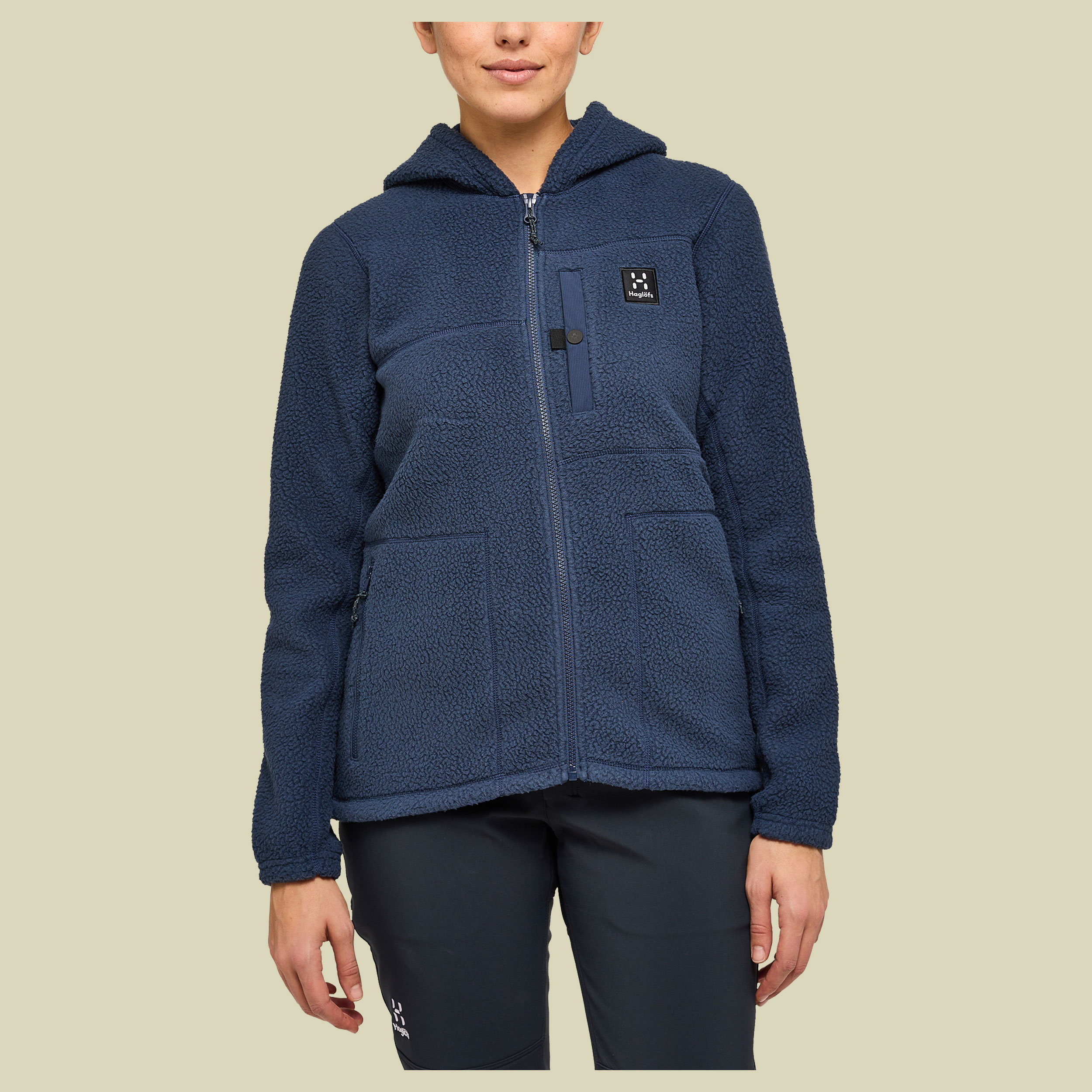 Malung Pile Hood Women Größe S Farbe tarn blue