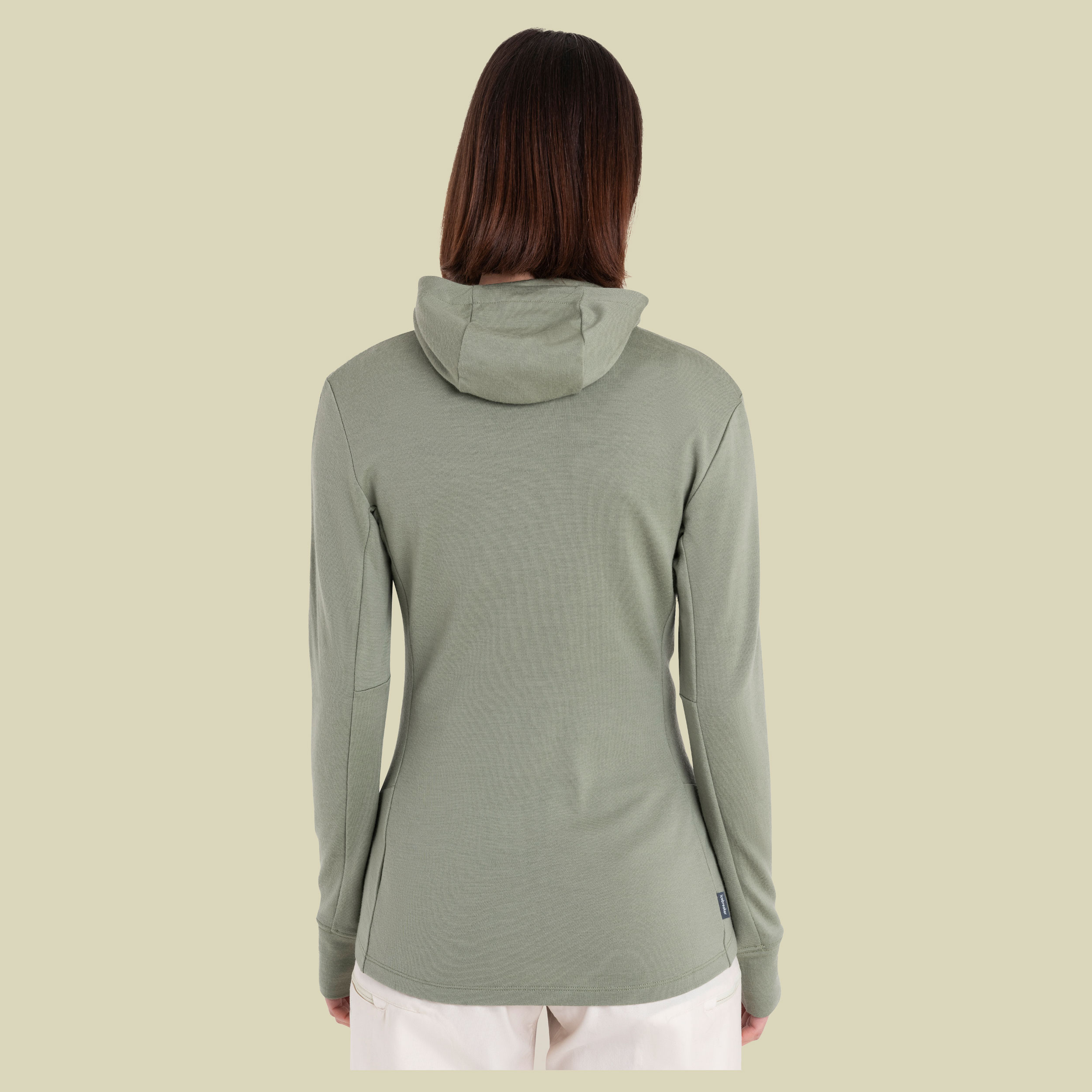 Merino 260 Quantum IV LS Zip Hoodie Women XL grün II - lichen