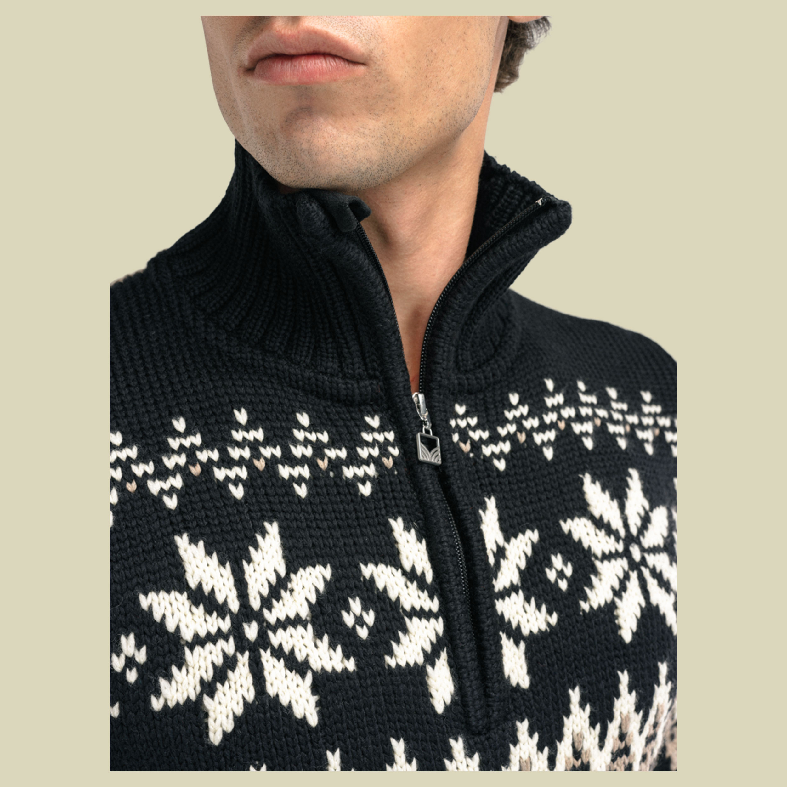 Myking Sweater Men mehrfarbig XL - Farbe black-offwhite-brown melange