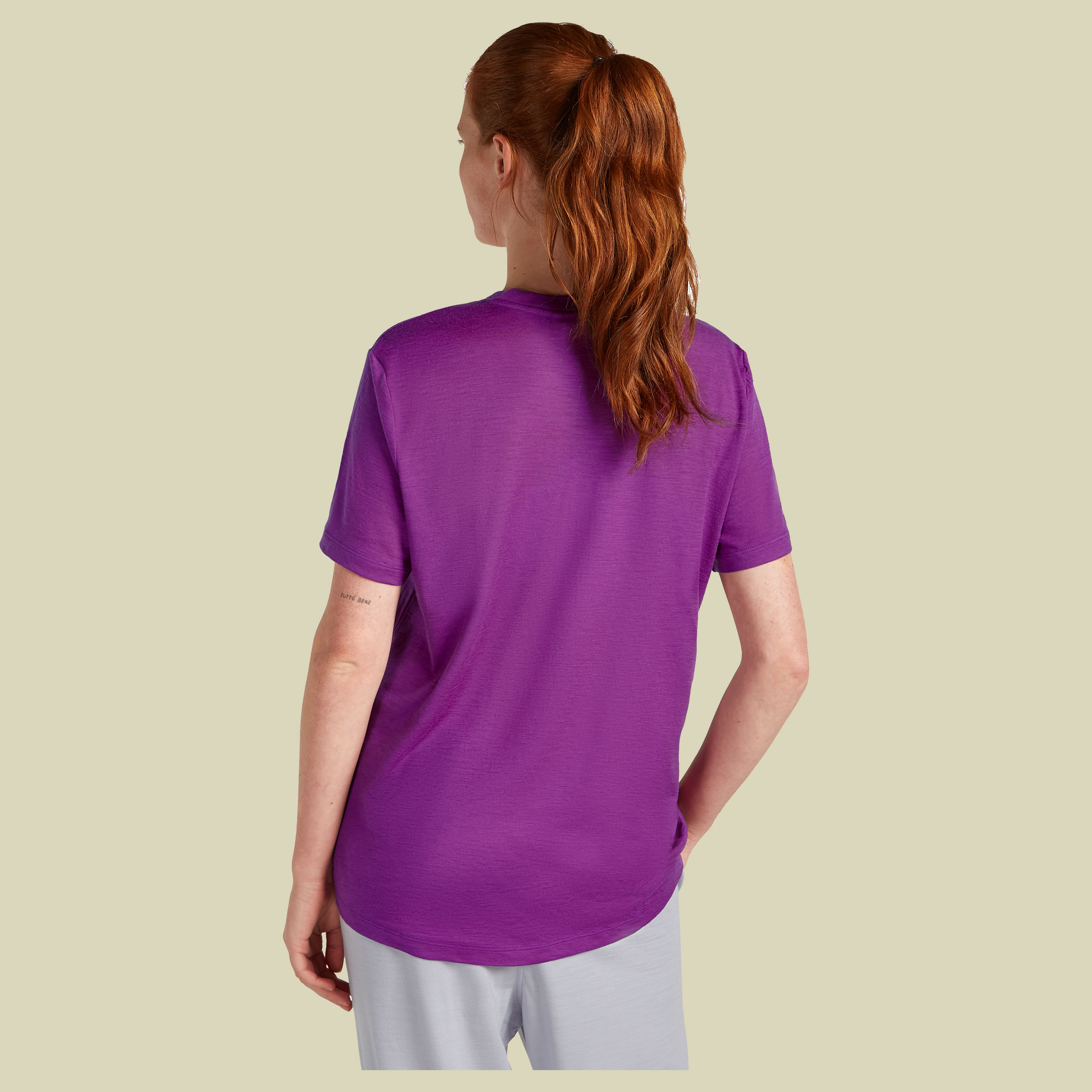 Merino 150 Tech Lite III SS Relaxed Tee Women L lila - passion