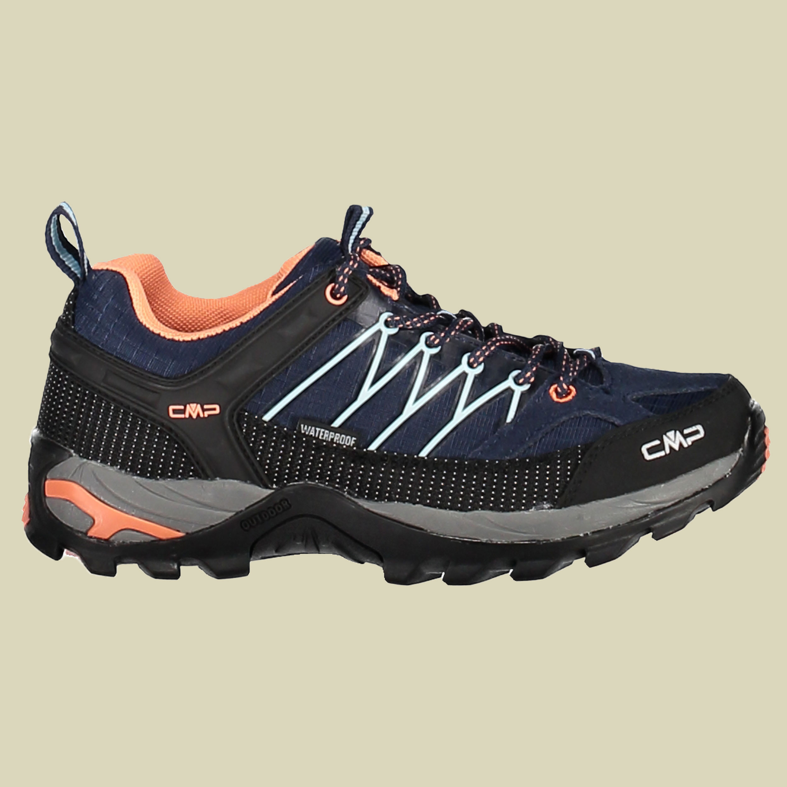 Rigel Low WMN trekking shoe WP women Größe 37 Farbe 92AD b.blue-giada-peach