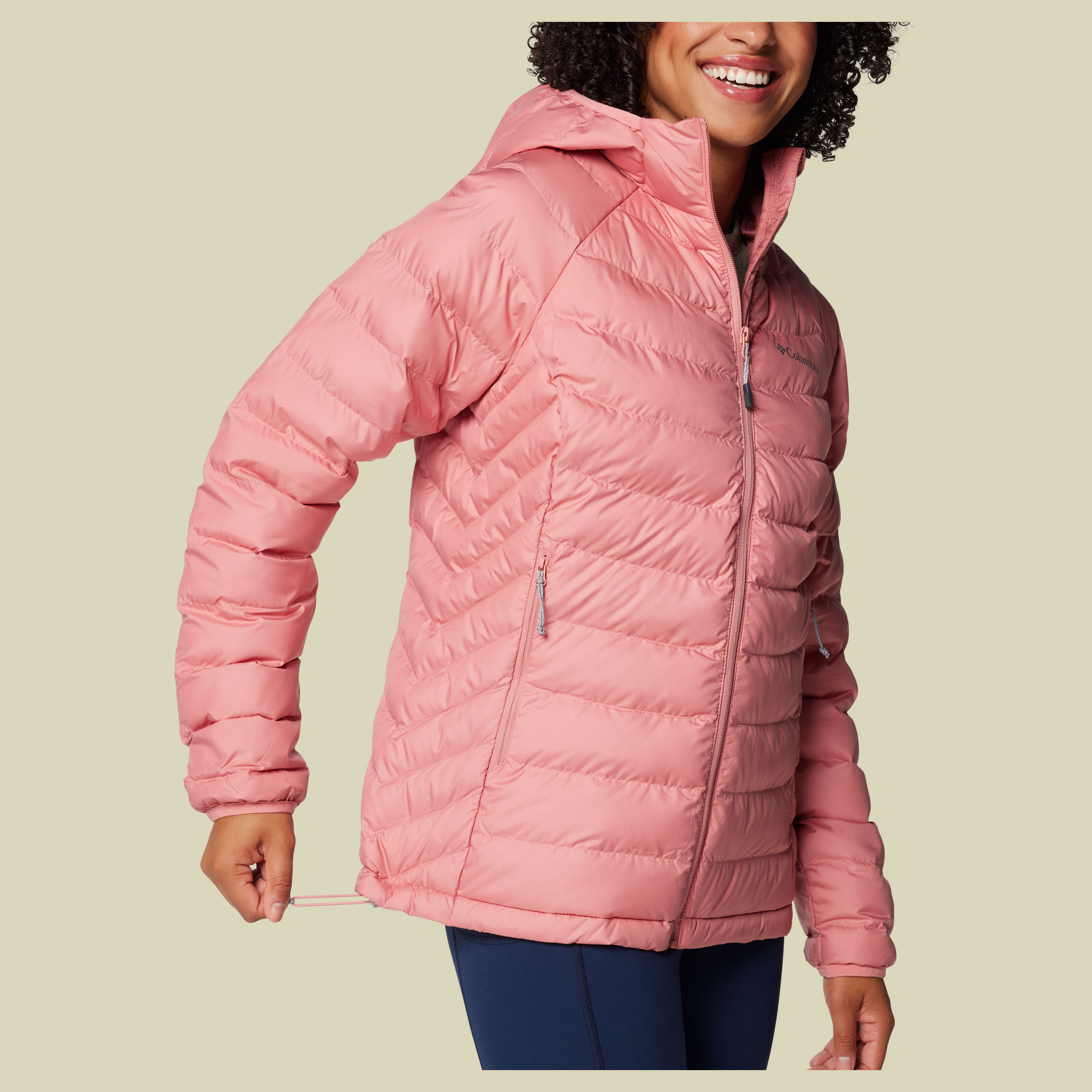 Powder Lite II Hooded Jacket Woman XS rot - Farbe pink agave