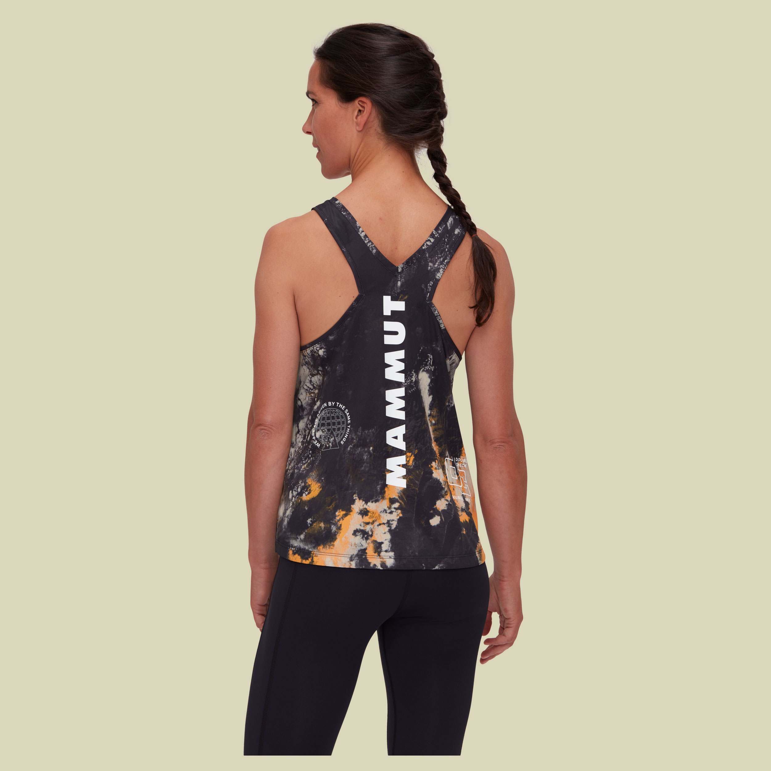 Massone Sport Tank Top Women Sender S mehrfarbig - black-tangerine