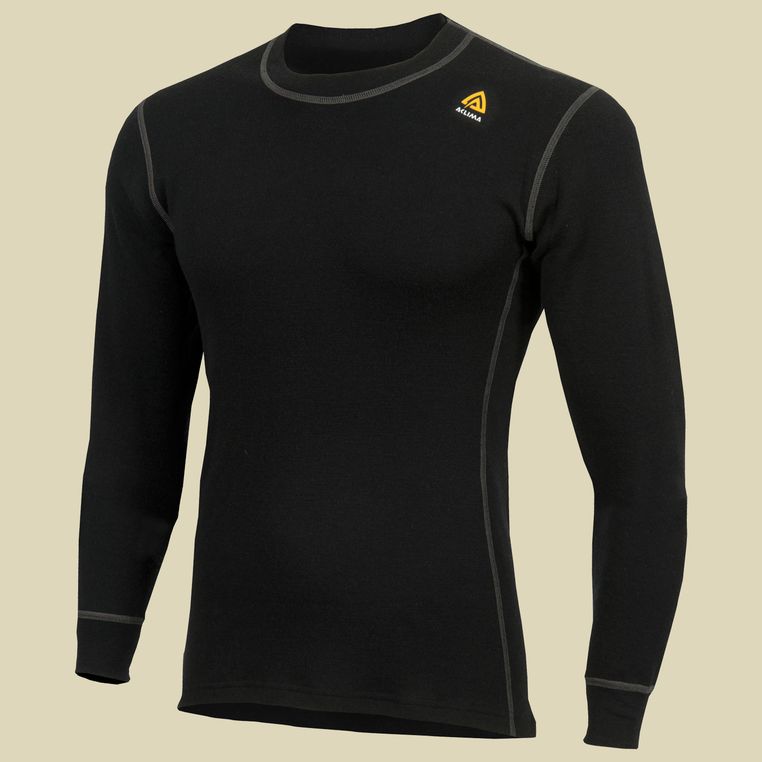 WarmWool Crew Neck Man Größe S Farbe jet black