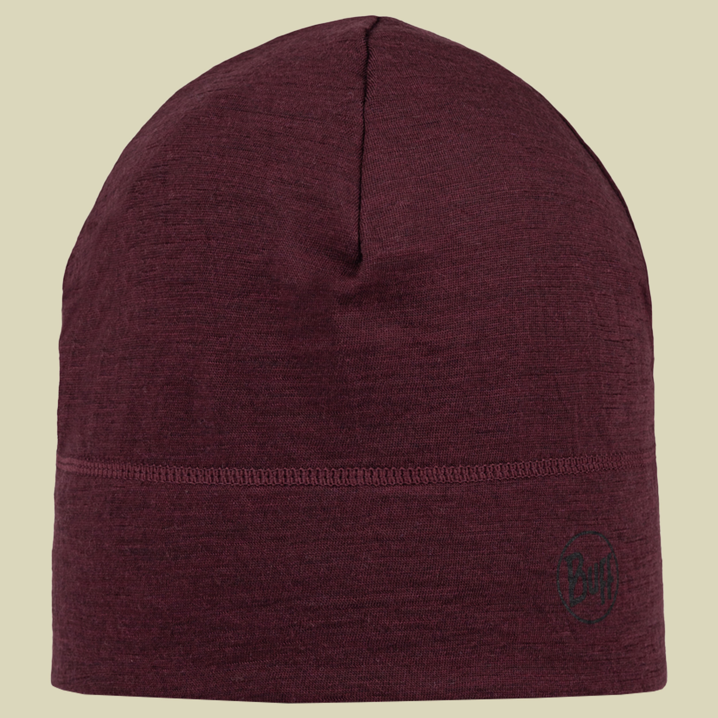 Lightweight Merino Beanie rot one size - solid garnet