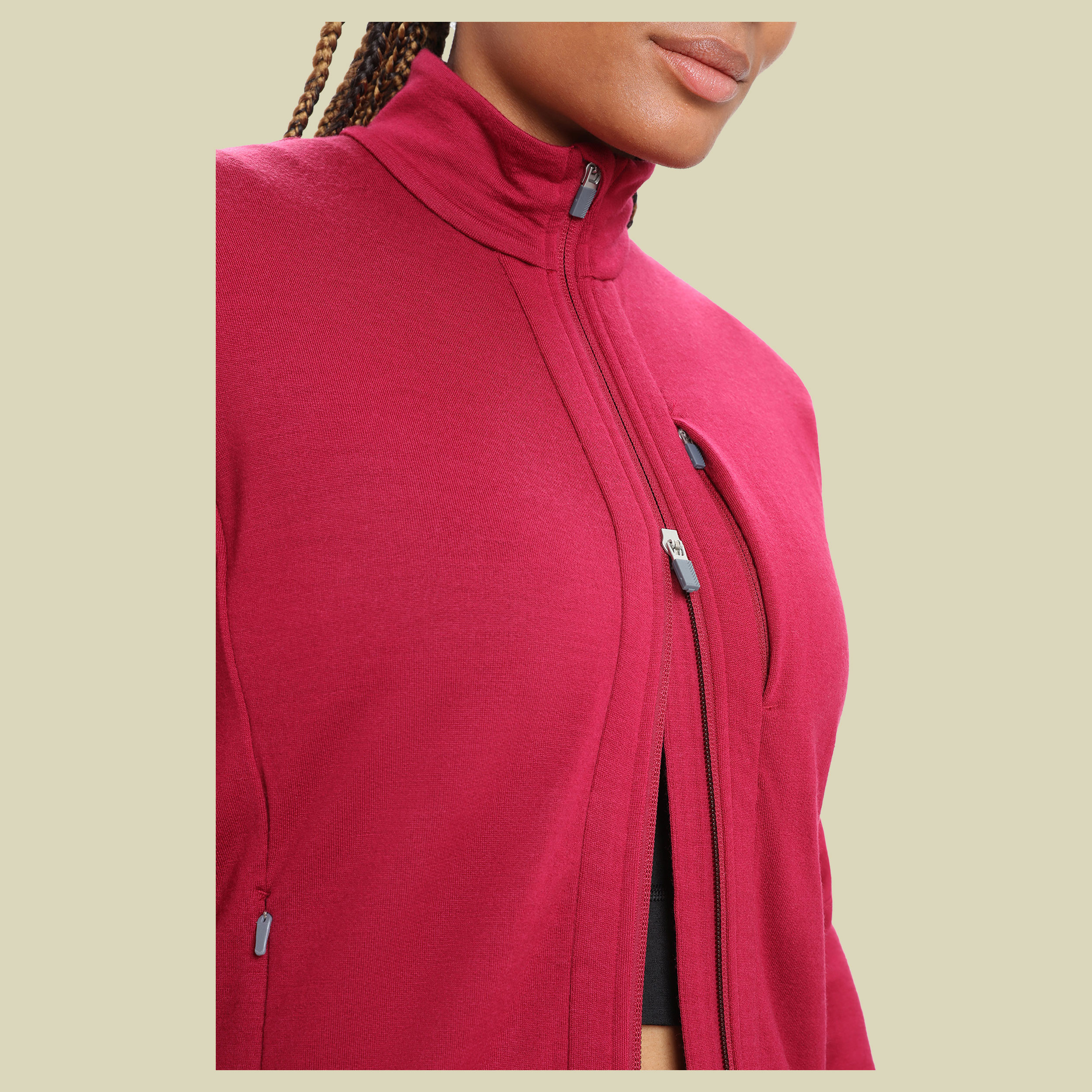 Quantum III LS Zip Women Größe L  Farbe cherry