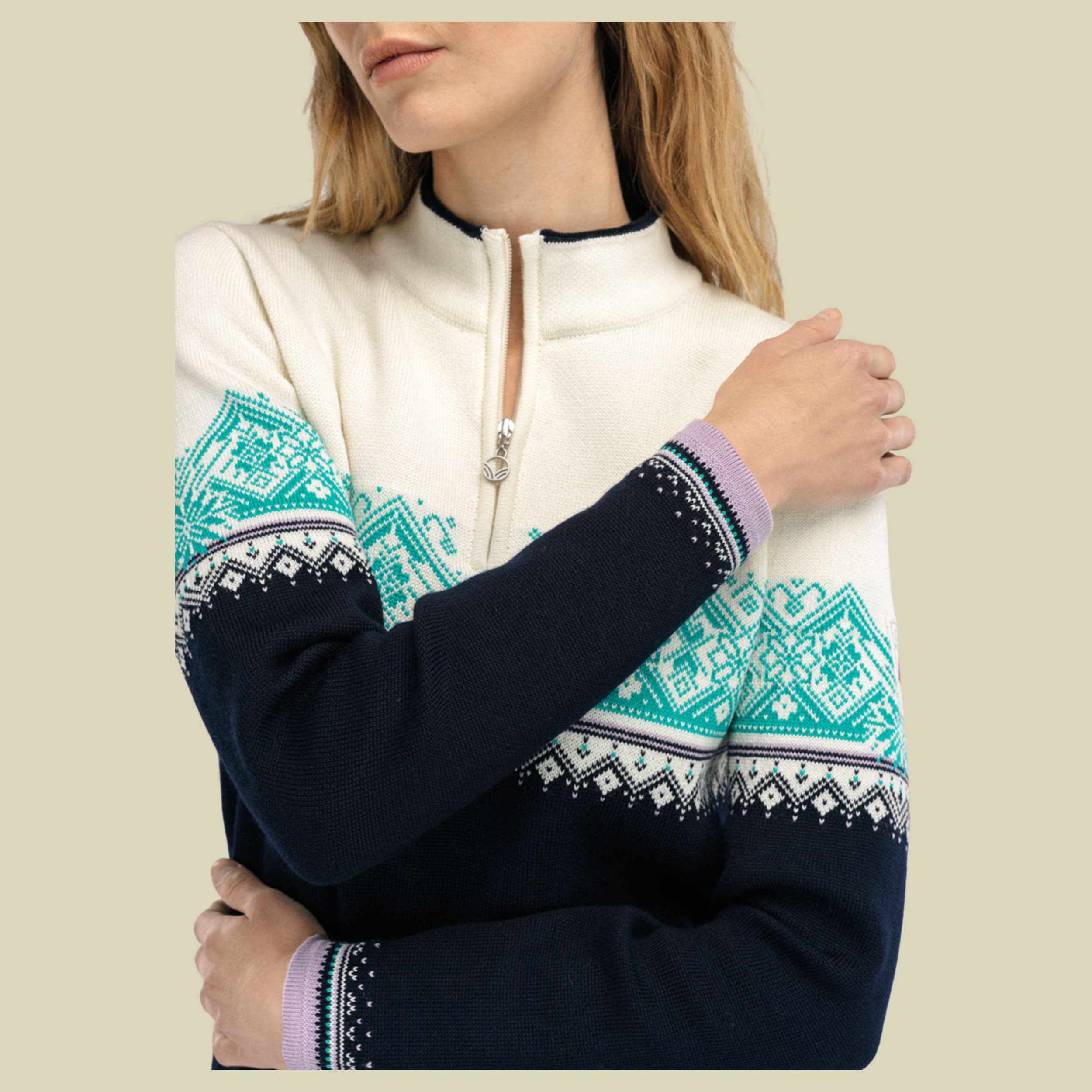 Moritz Sweater Women navy M - Farbe marine offwhite peacock