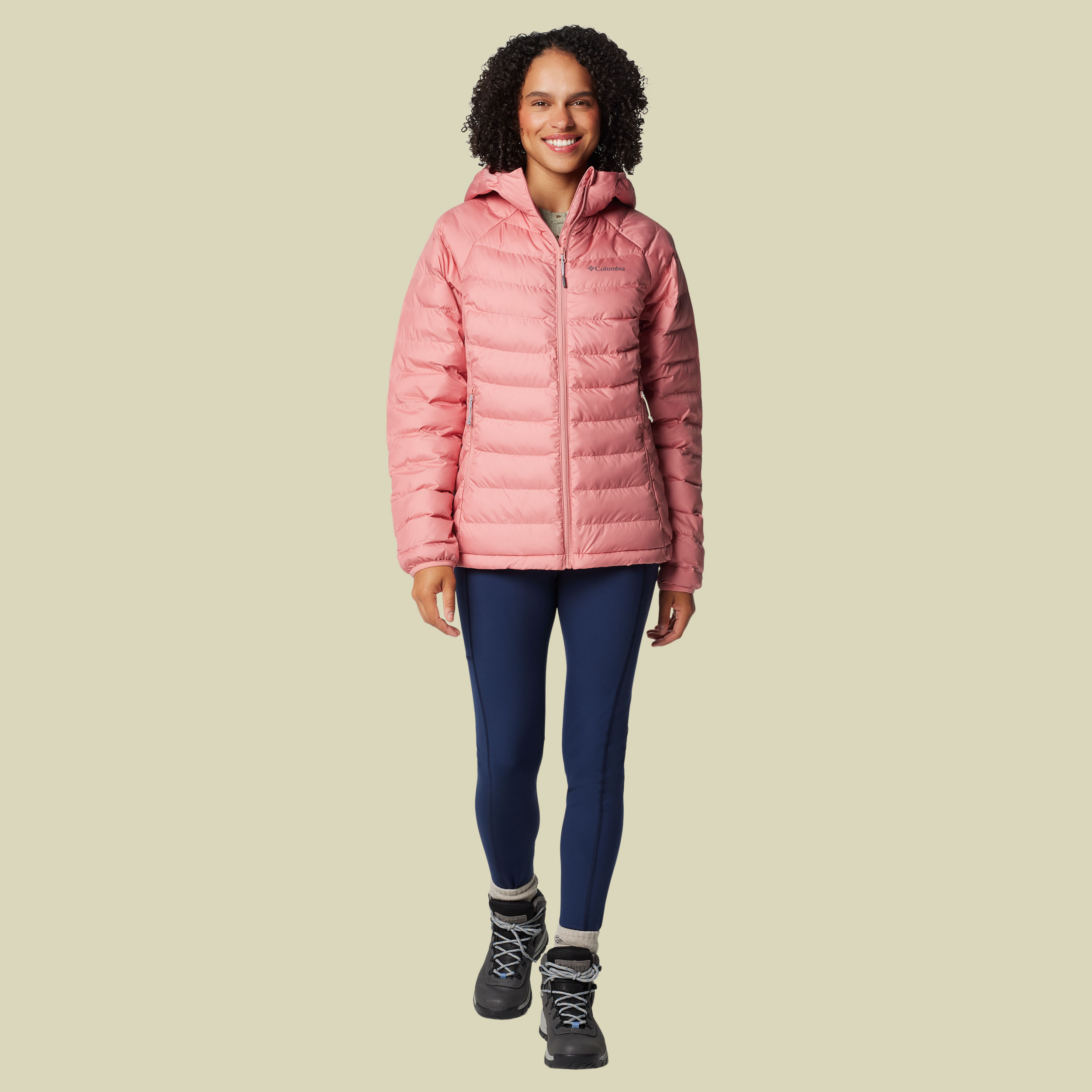 Powder Lite II Hooded Jacket Woman XS rot - Farbe pink agave