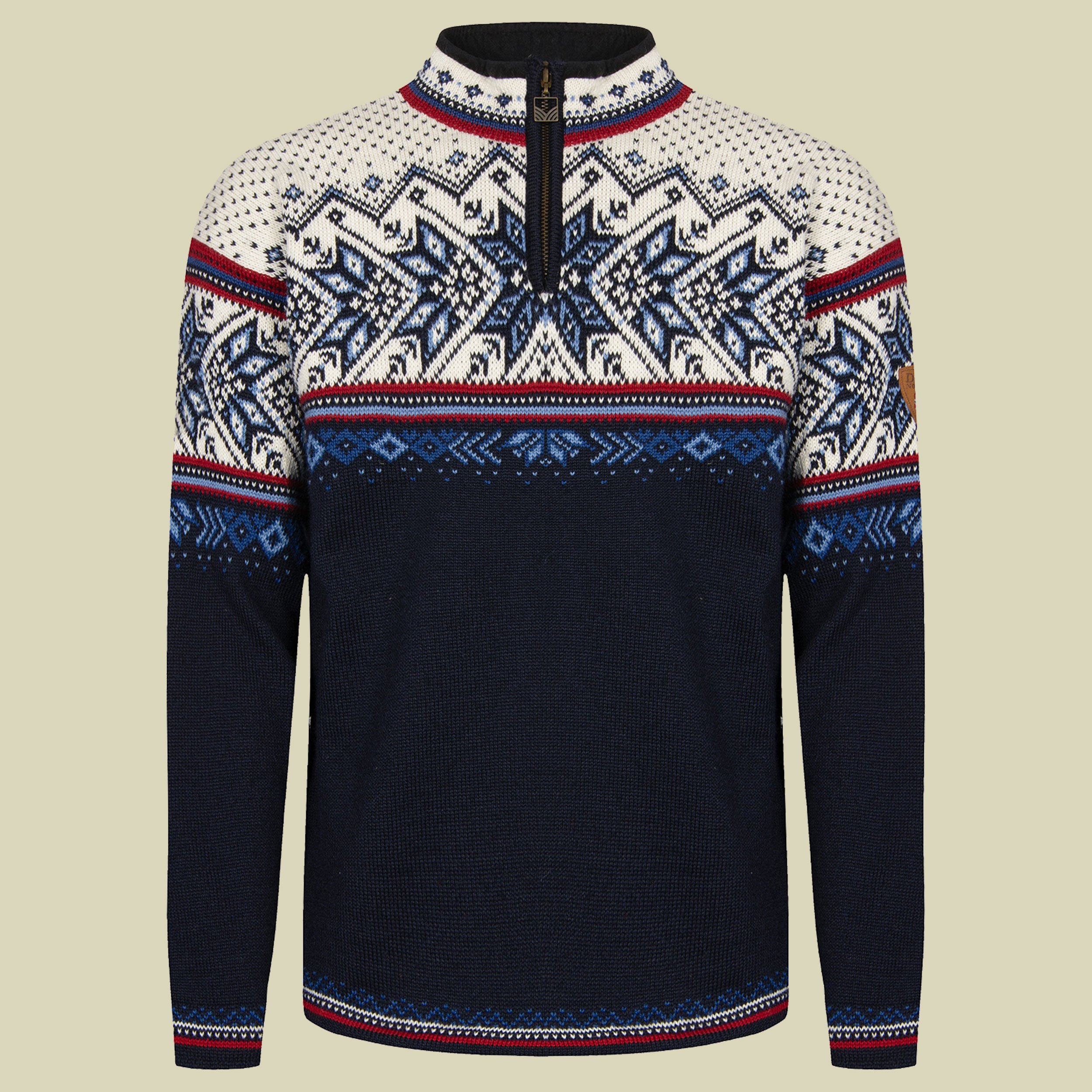 Vail Sweater Men navy  Größe L  Farbe midnight navy-red rose-off white