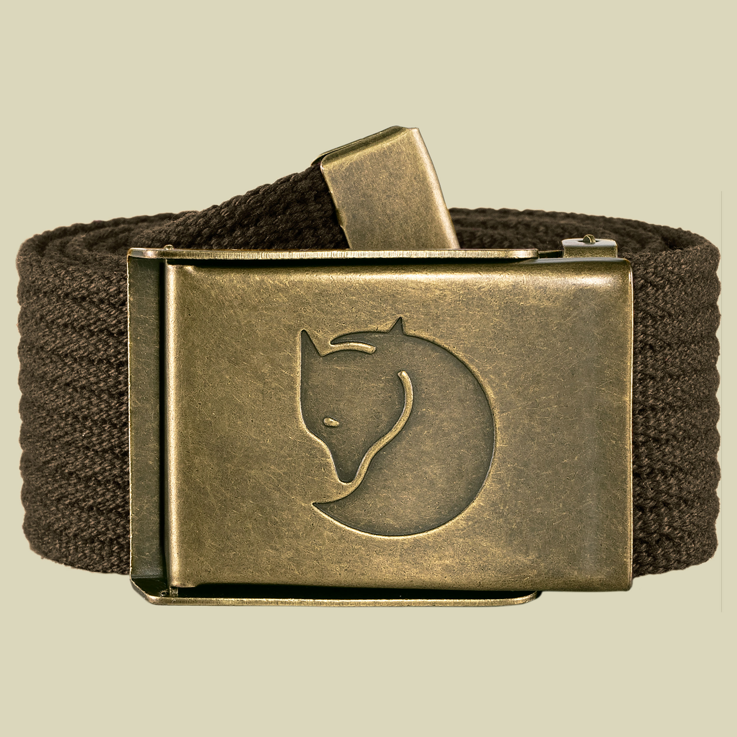 Canvas Brass Belt grün - dark olive