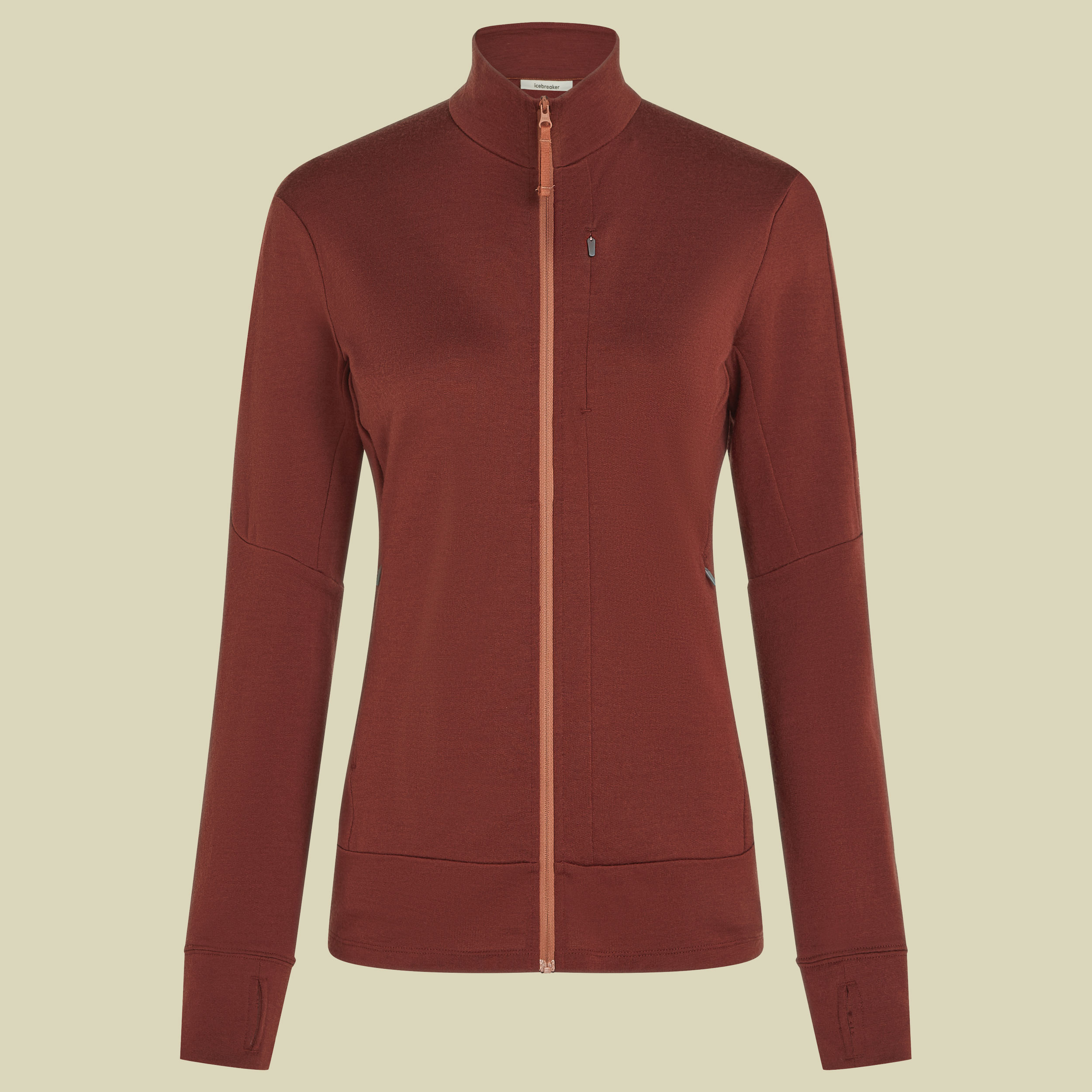 Merino 260 Quantum IV LS Zip Women L braun - port/cedar wood