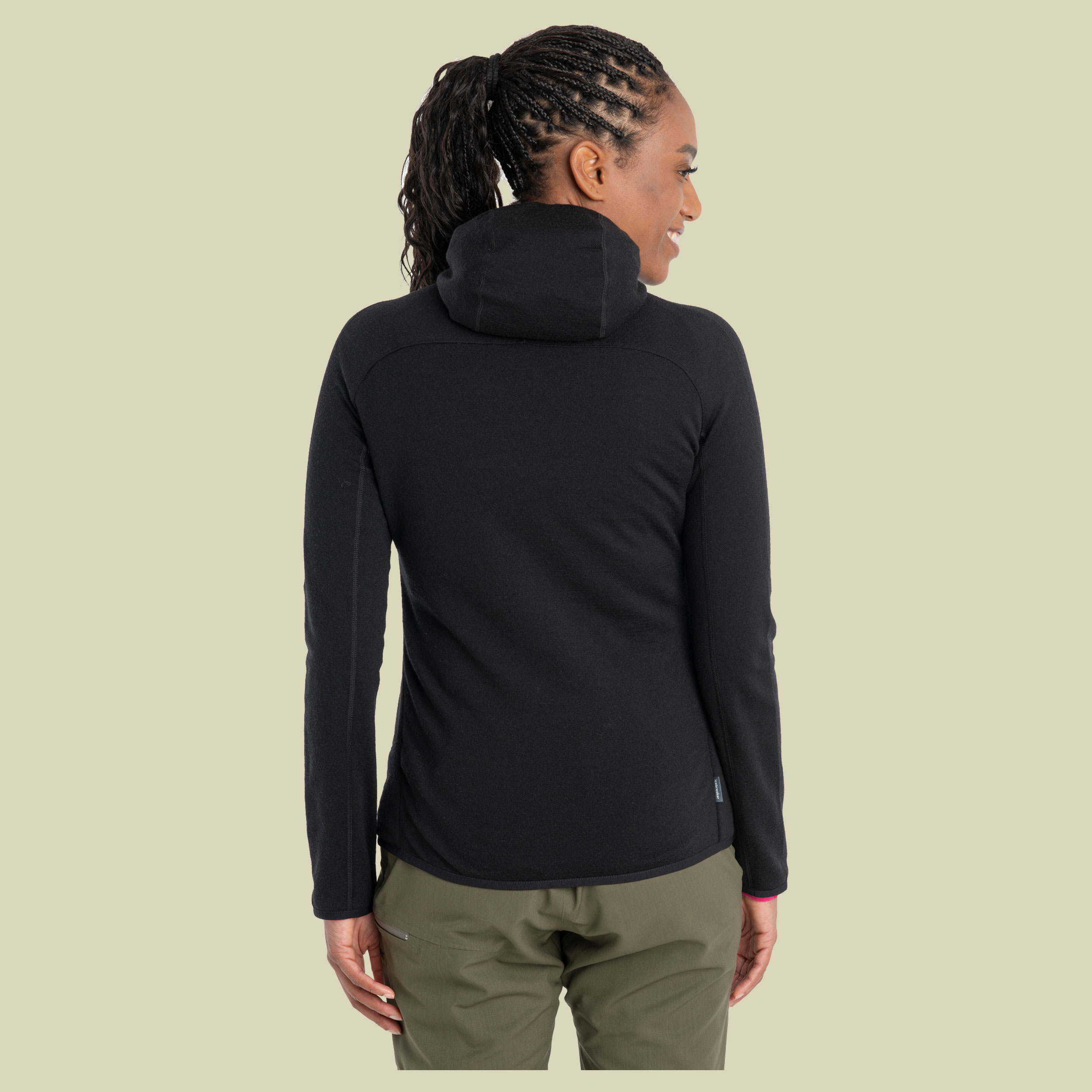 Merino Quantum Hybrid LS Zip Hoodie Women Größe S Farbe black