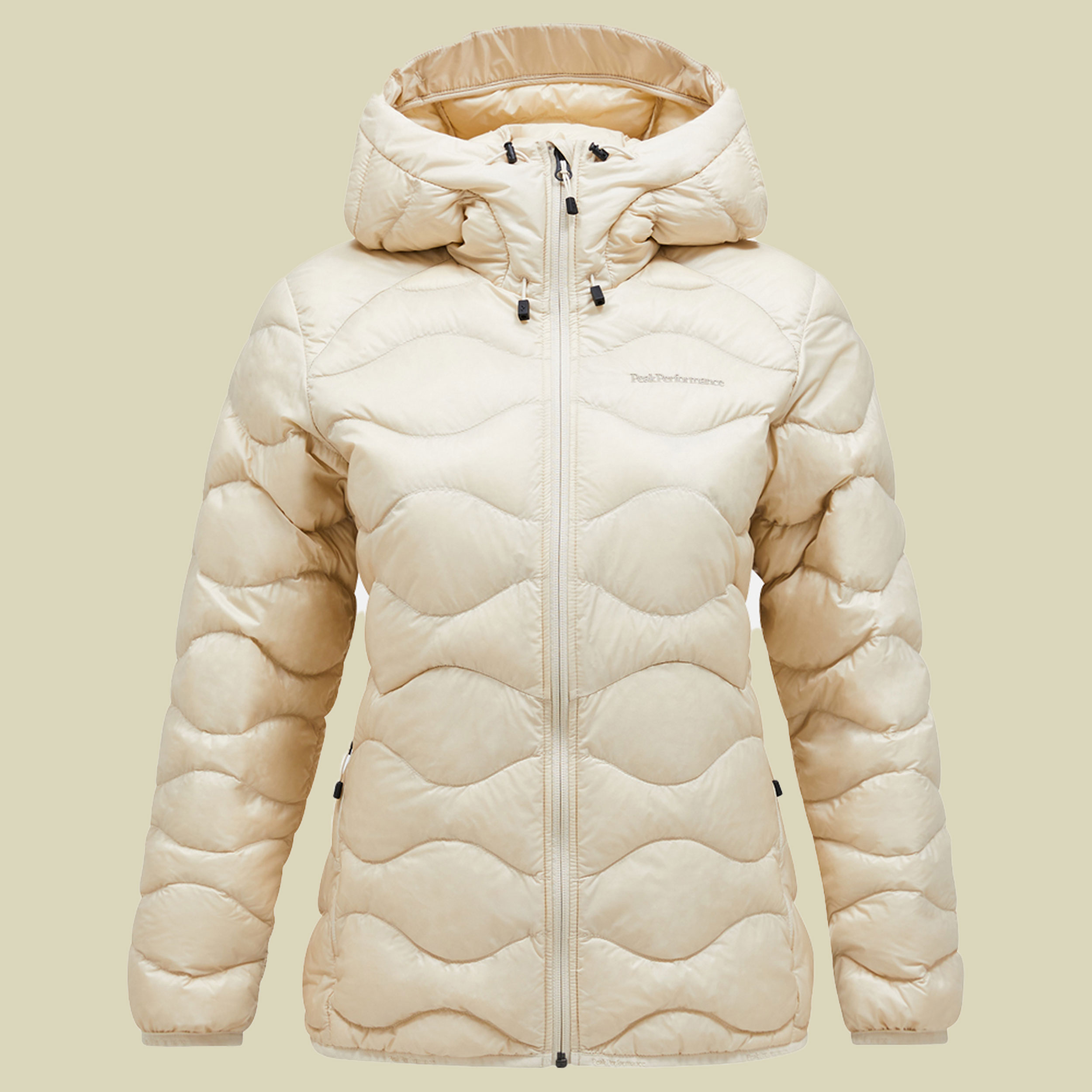 Helium Down Hood Jacket Women beige L - sand fog