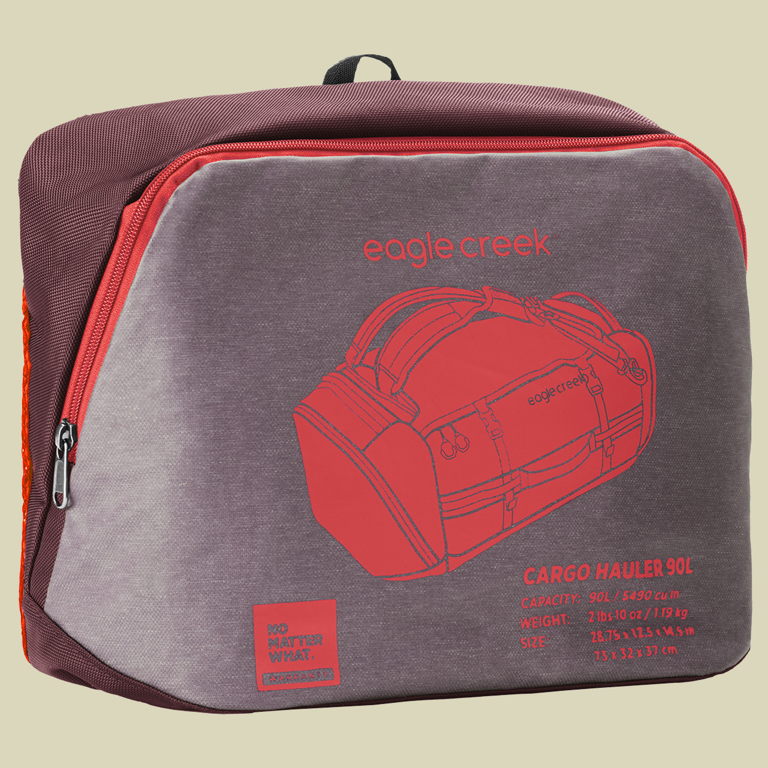 Cargo Hauler Duffel 90L rot 90 - Farbe currant