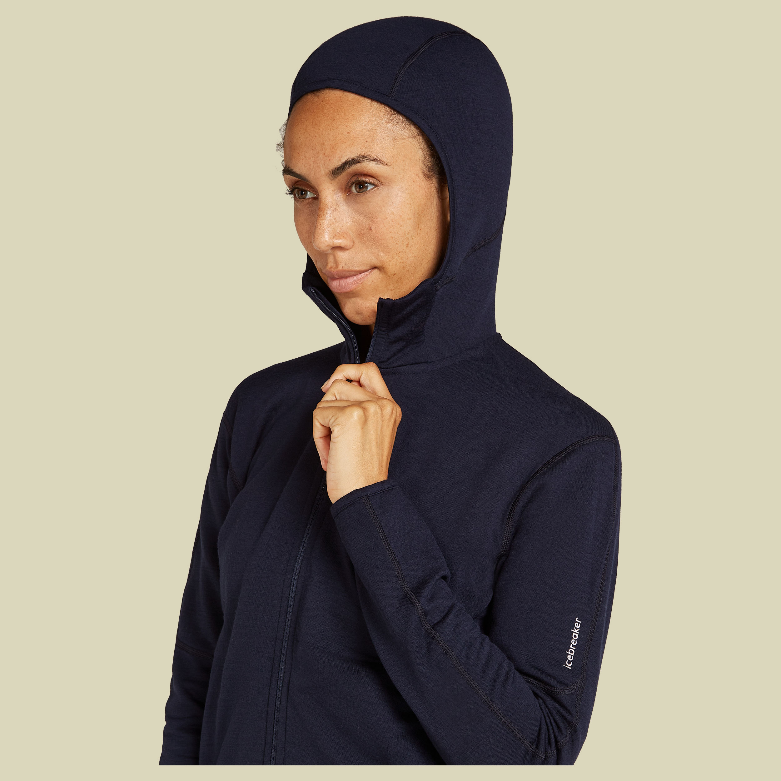 Merino 360 RealFleece Elemental LS Zip Hoodie Women S blau - midnight navy