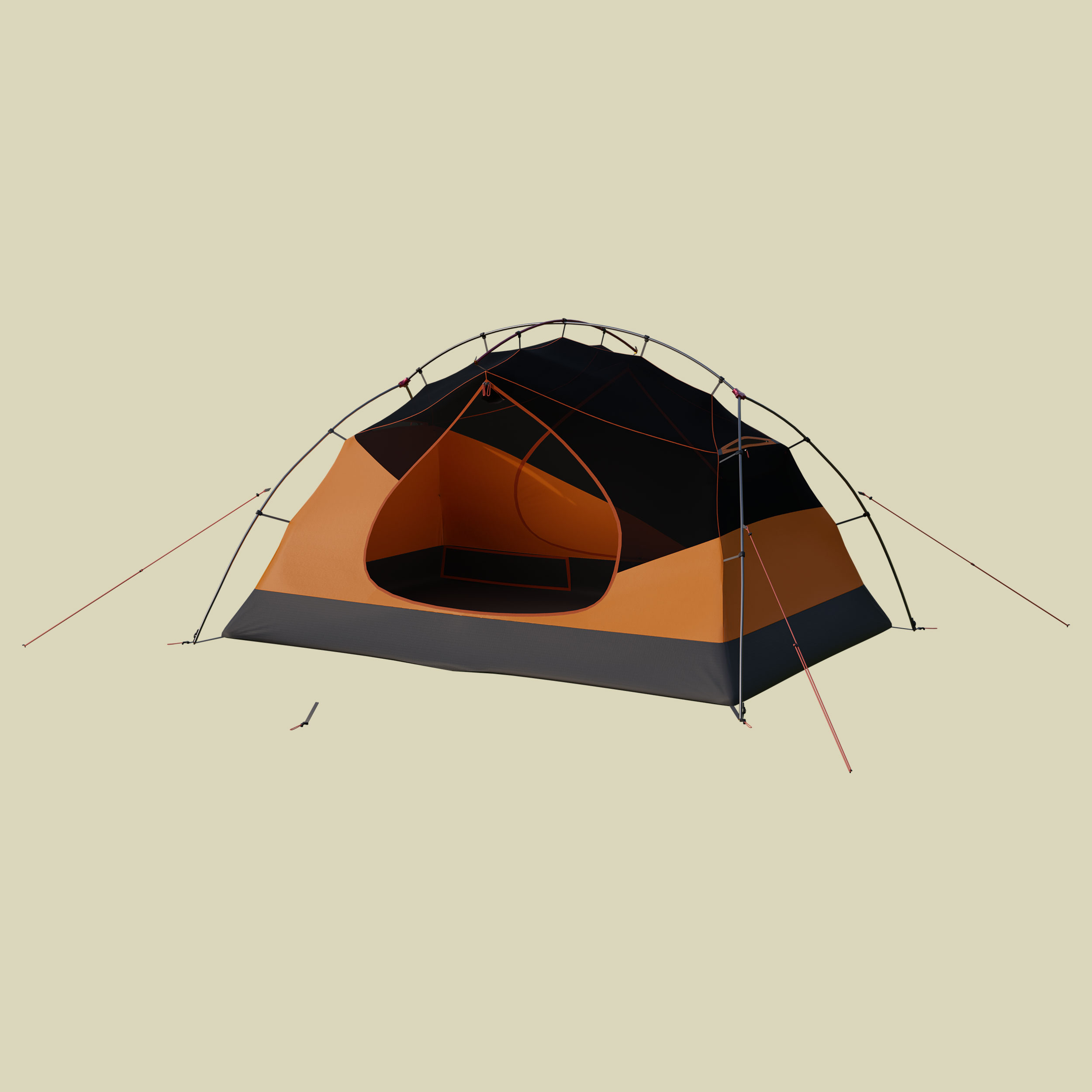 PUEZ 3P Tent 3-Personen Zelt Farbe alloy/burnt orange