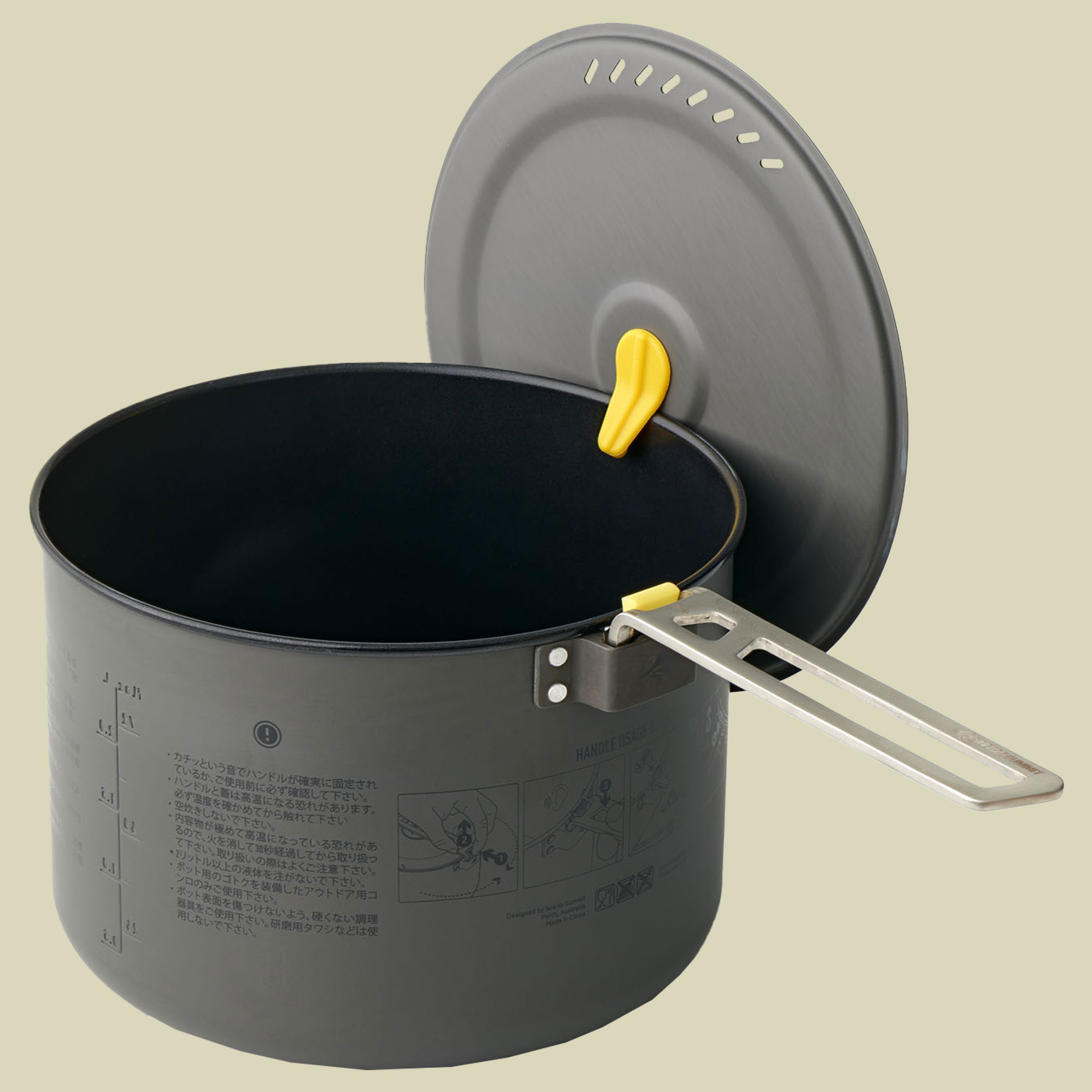 Frontier UL Pot 3L grau - aluminium hard anodised grey 