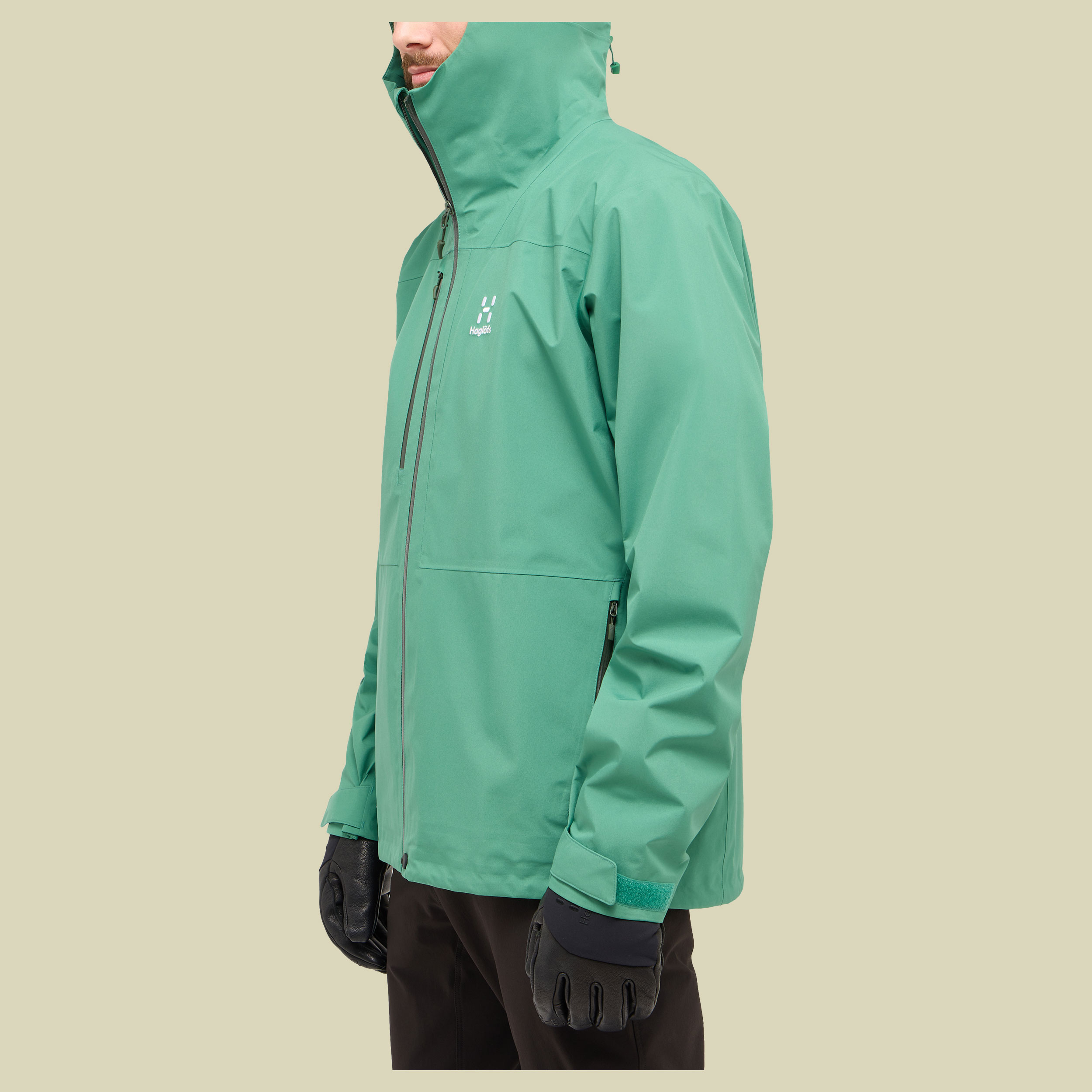 Front Proof Jacket Men grün L - dk jelly green