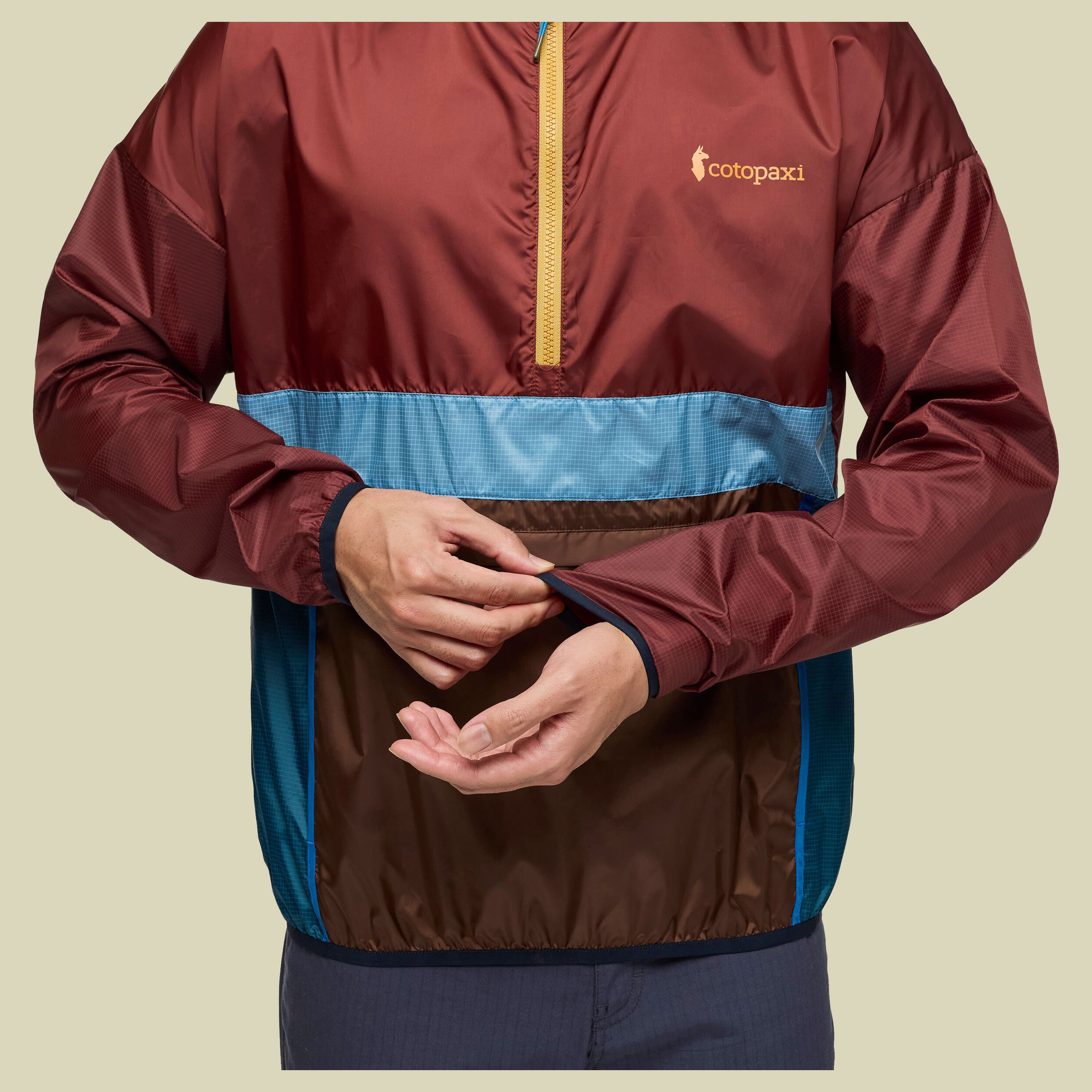 Teca Half-Zip Windbreaker Men L rot - Farbe riverbend