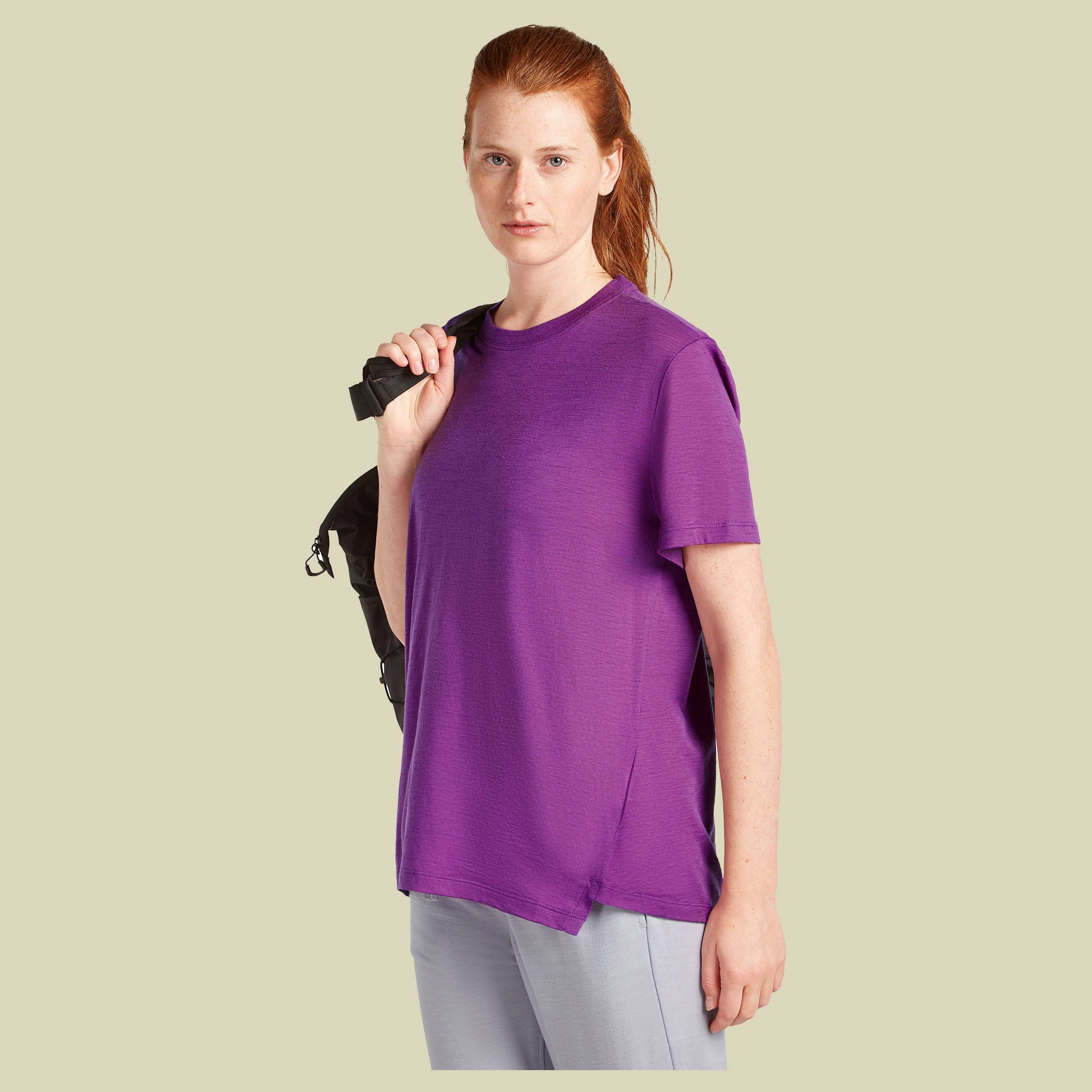 Merino 150 Tech Lite III SS Relaxed Tee Women L lila - passion