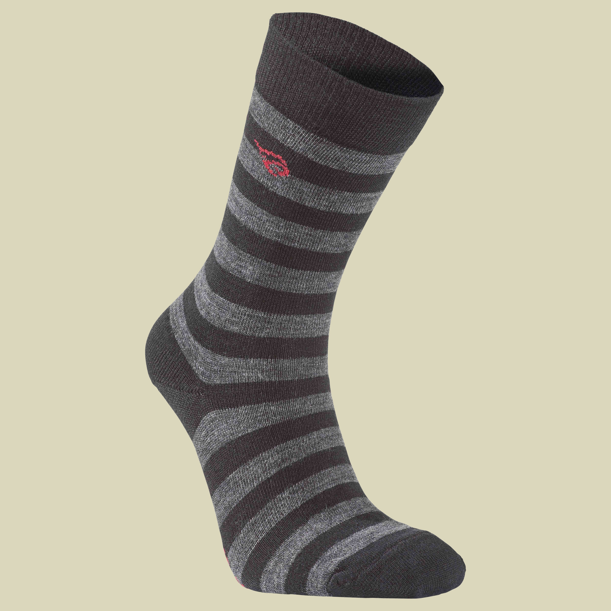 Wool Sock Stripe Unisex Größe 43-46 Farbe black