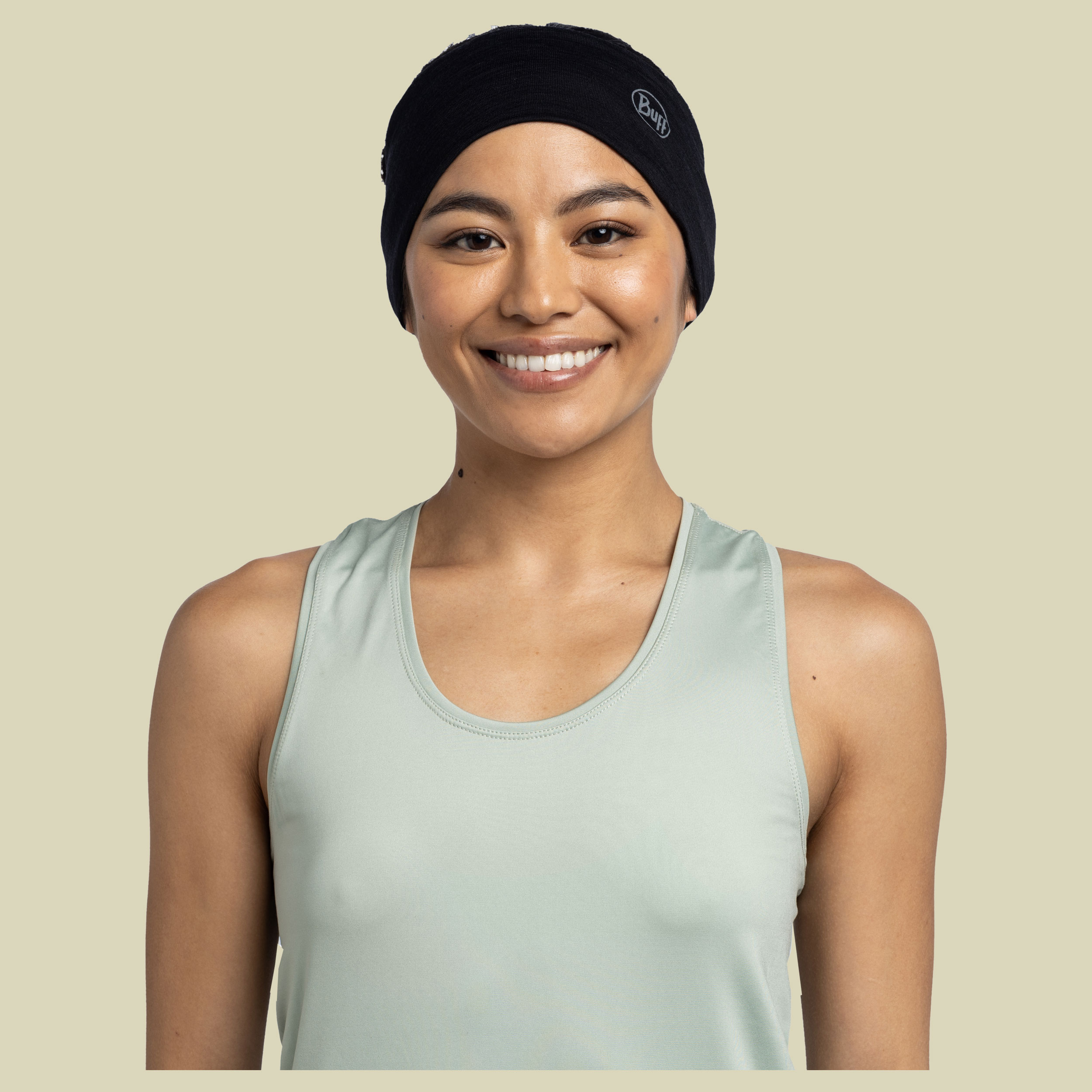 Merino Lightweight Headband one size schwarz - solid black