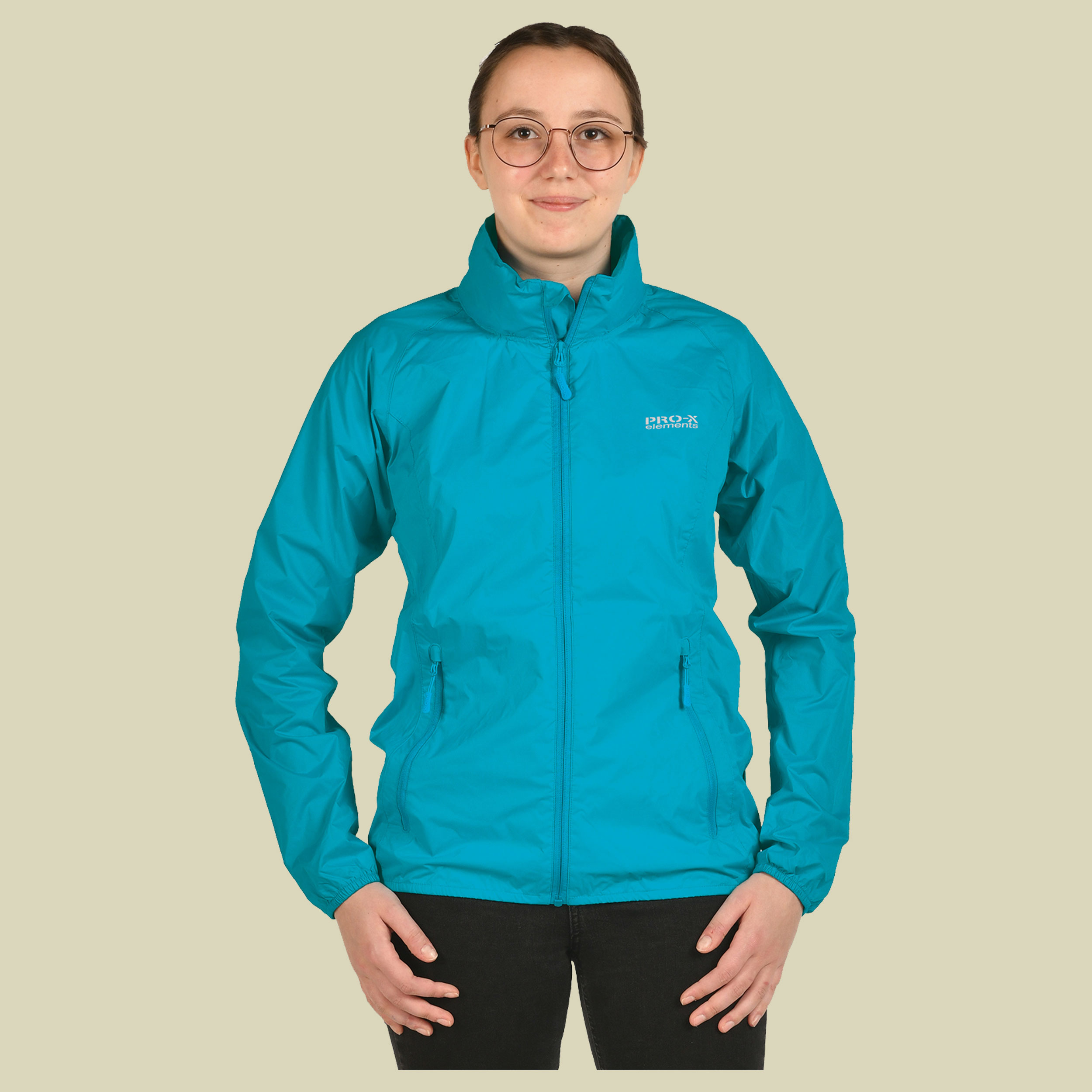 Regenjacke PACKable Women türkis 46 - neon türkis