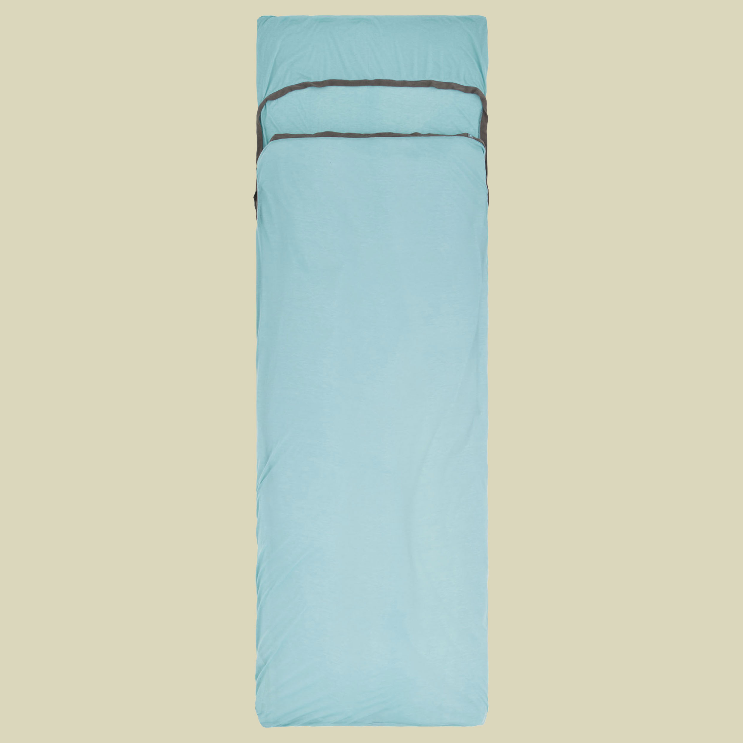 Comfort Blend Sleeping Bag Liner rechteckig mit Kopfkissenhülle blau - Rectangular w/ Pillow Sleeve Farbe aqua sea blue