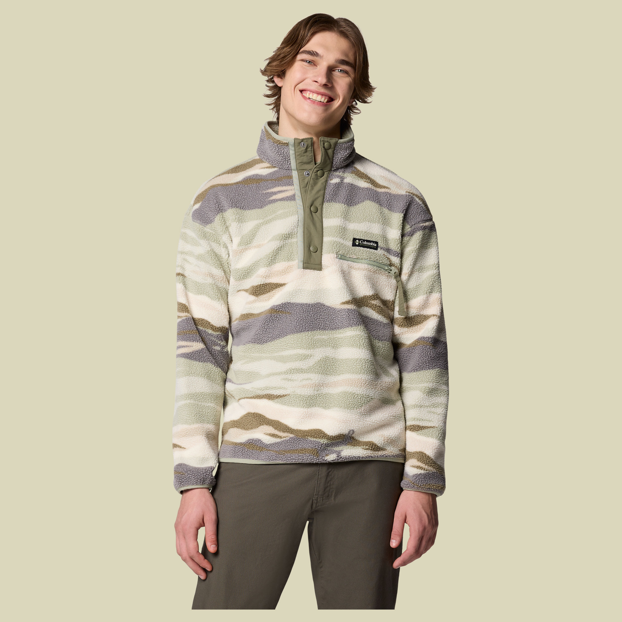 Helvetia II Printed Half Snap Fleece Men